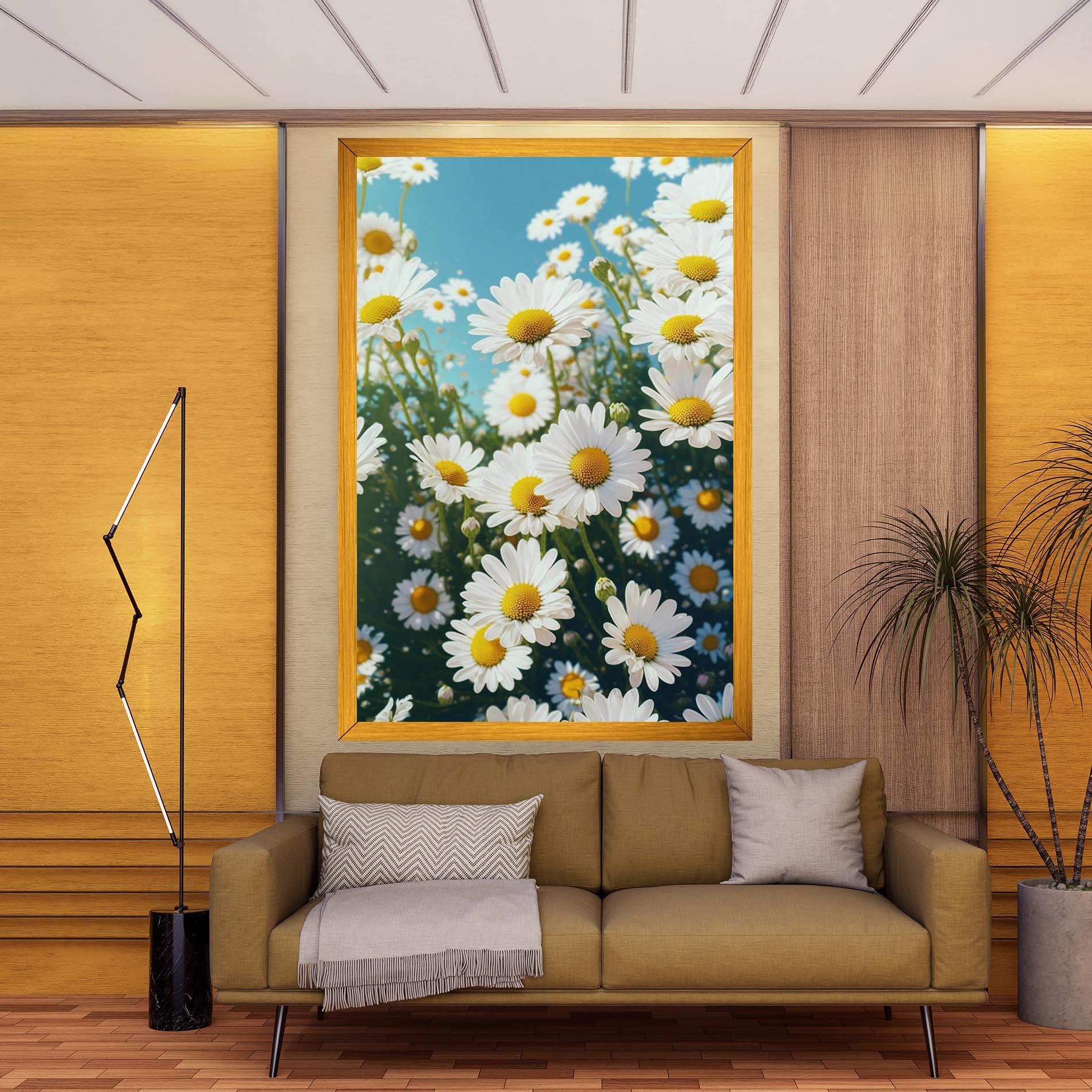 Obraz na Płótnie Daisy Field View mockup 9