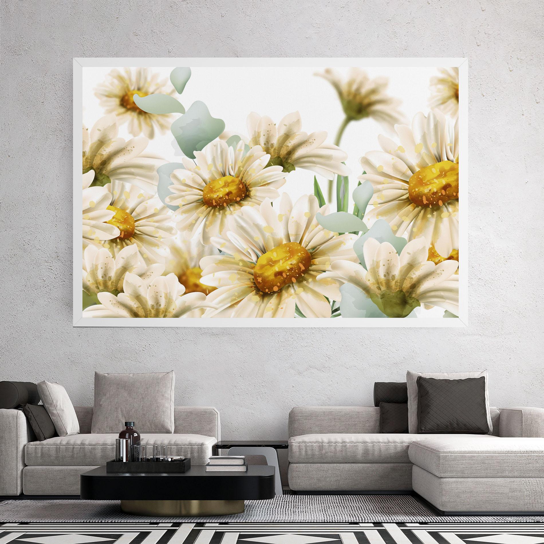 Obraz na Płótnie Beautiful Daisy Art mockup 2