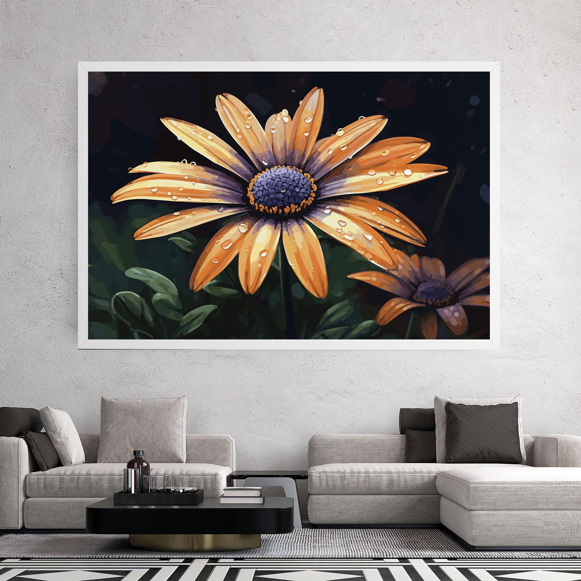 Obraz na Płótnie Orange Pretty Daisy mockup 2