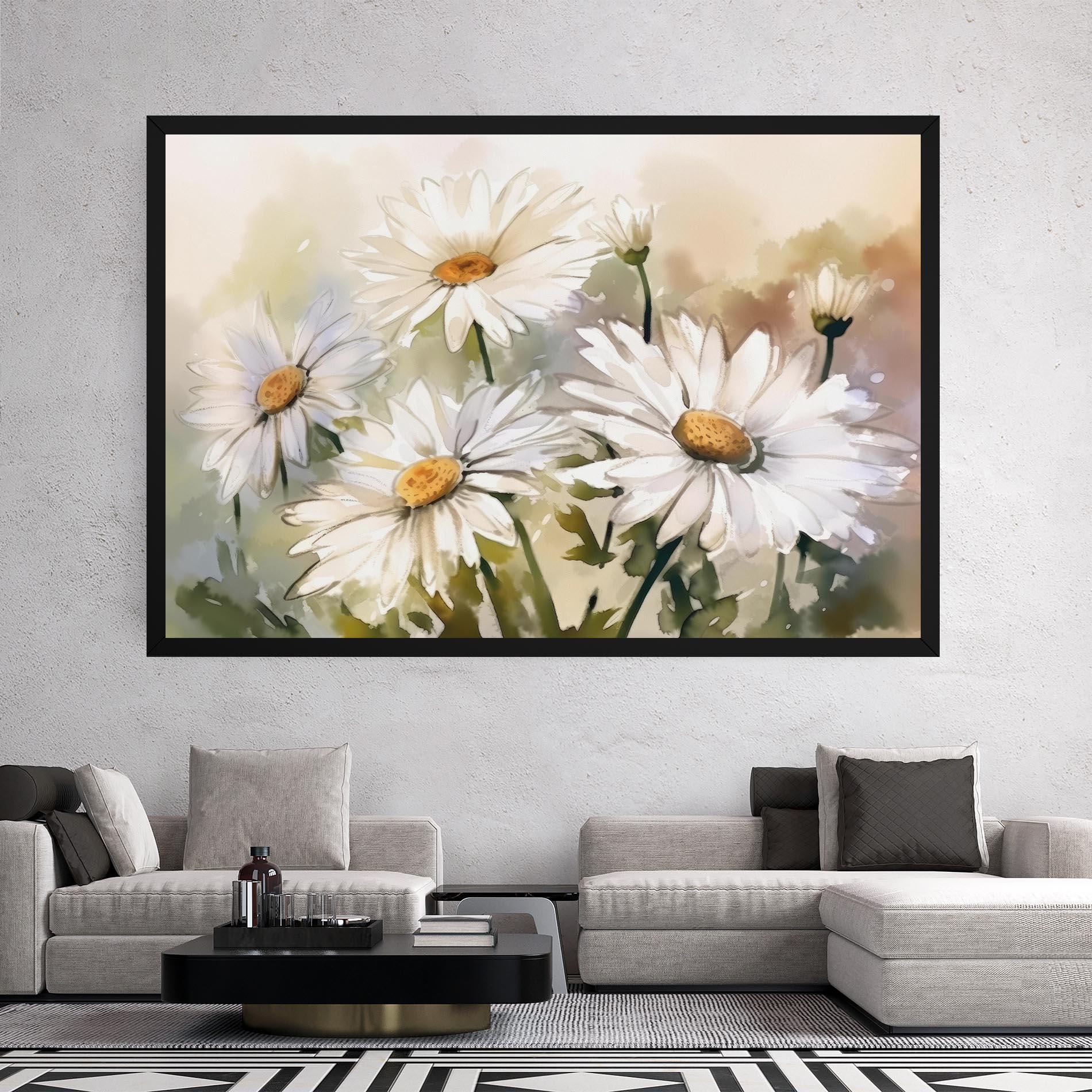 Obraz na Płótnie Daisy Painting mockup 2
