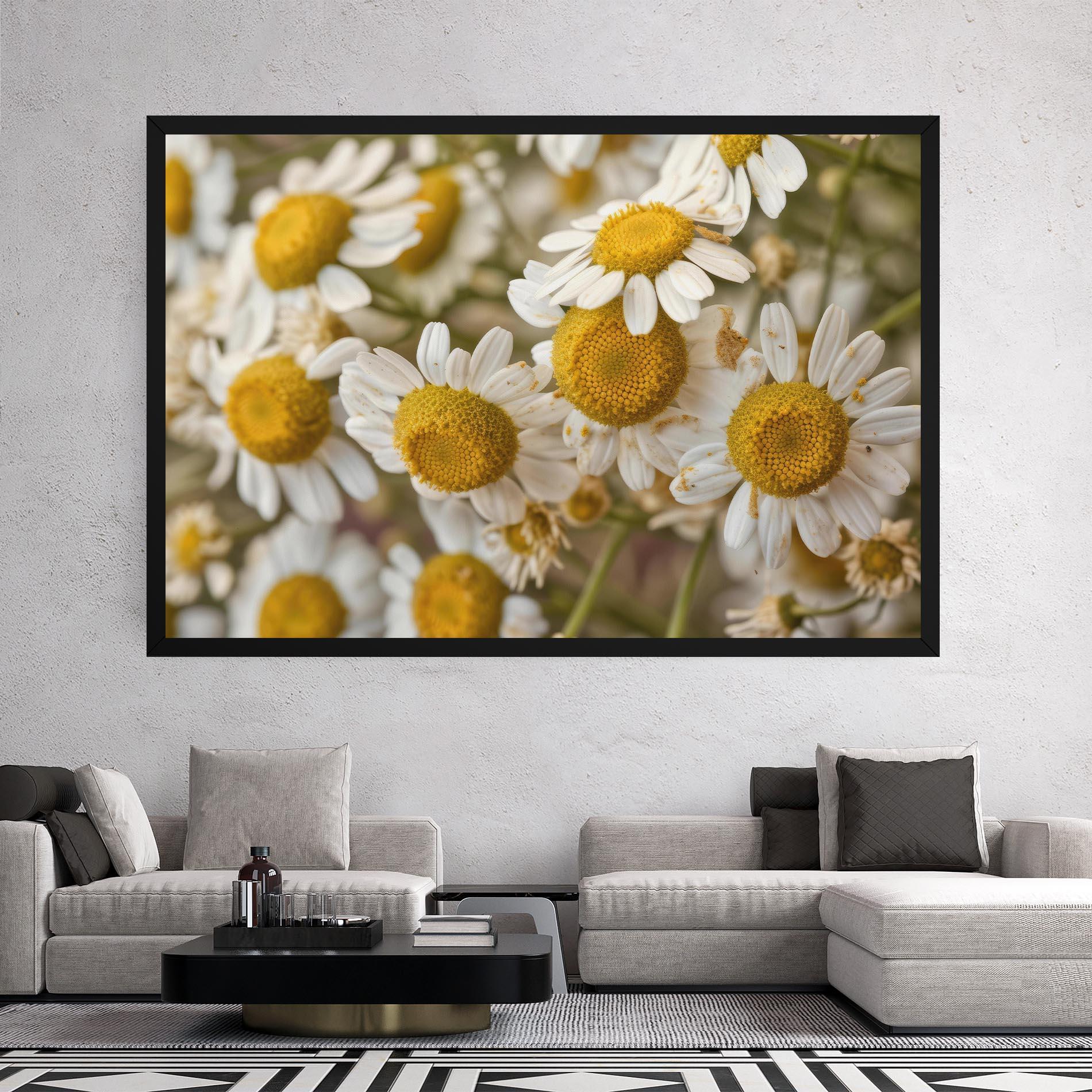 Obraz na Płótnie Daisy Wall mockup 2