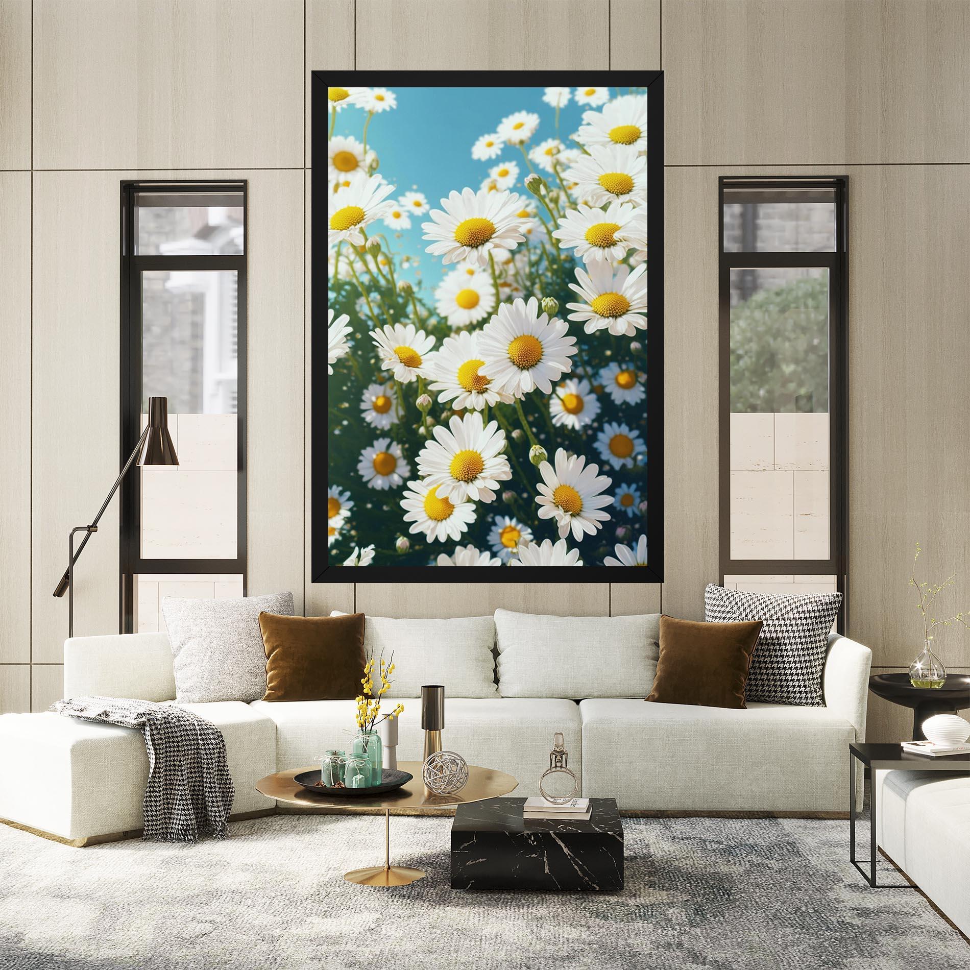 Obraz na Płótnie Daisy Field View mockup 2