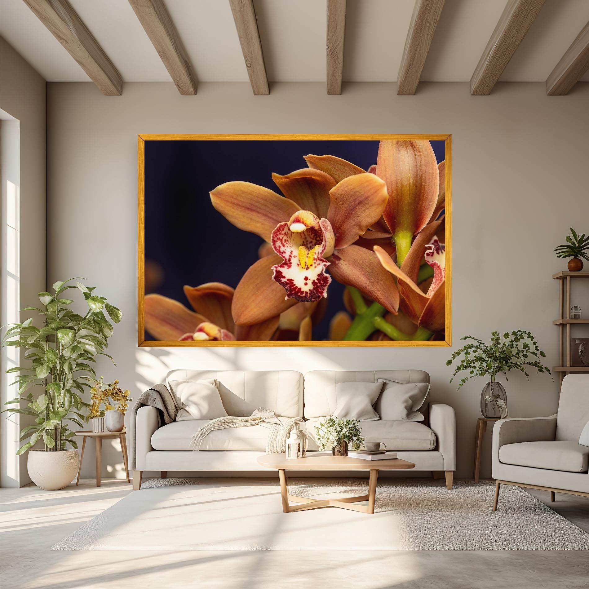 Obraz na Płótnie Dirty Orange Orchid mockup 6