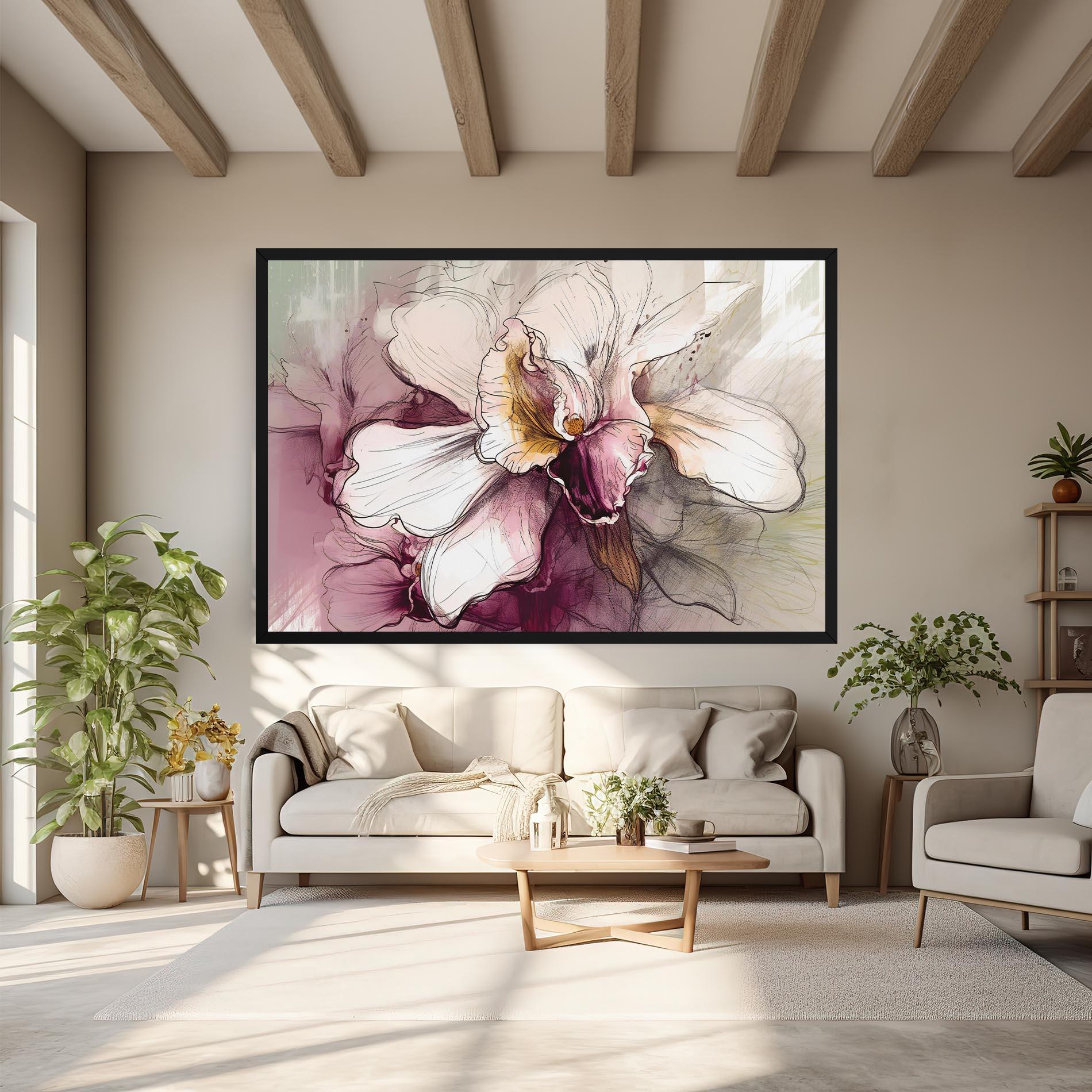 Obraz na Płótnie Painted Purple Orchid mockup 6