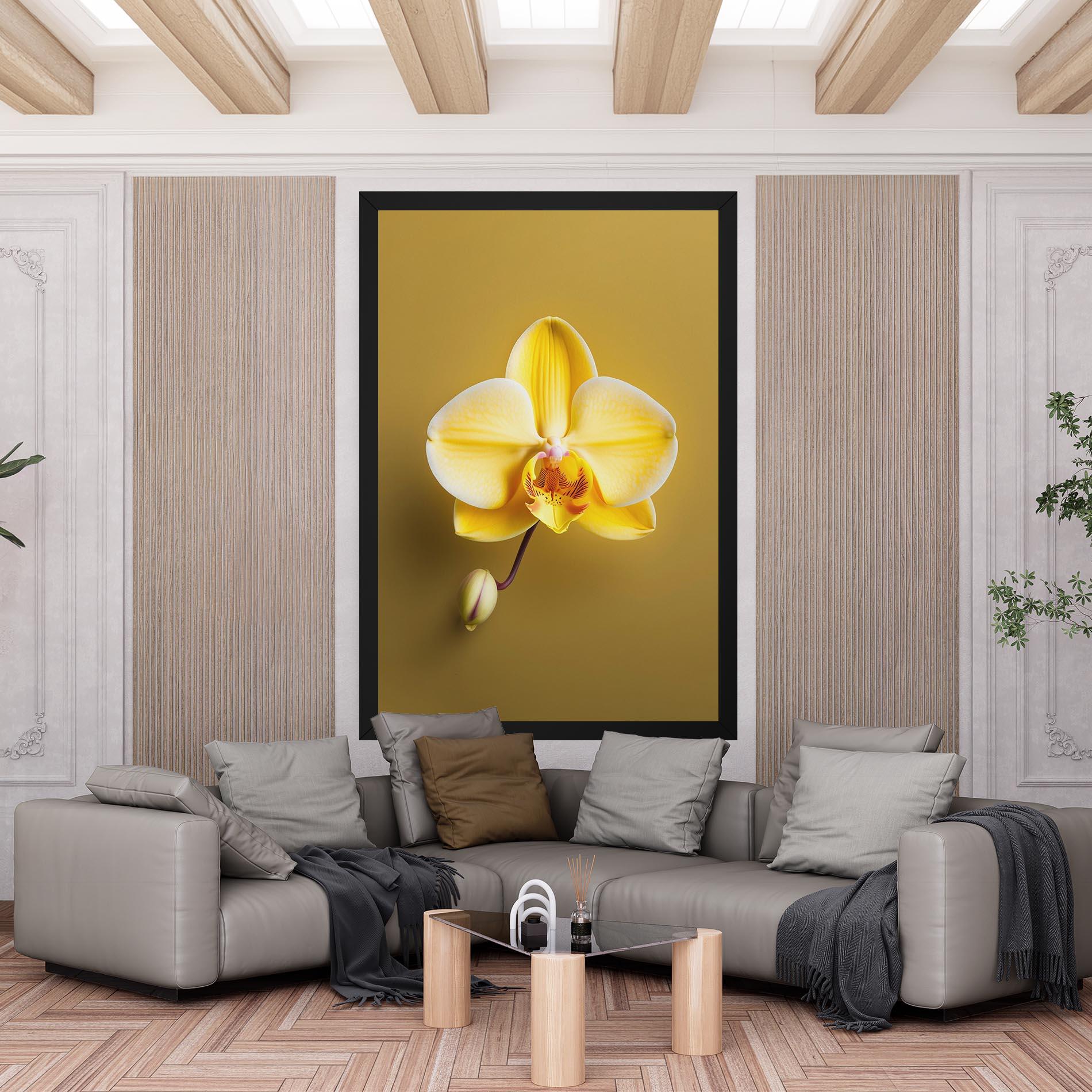 Obraz na Płótnie Pastel Yellow Orchid mockup 6