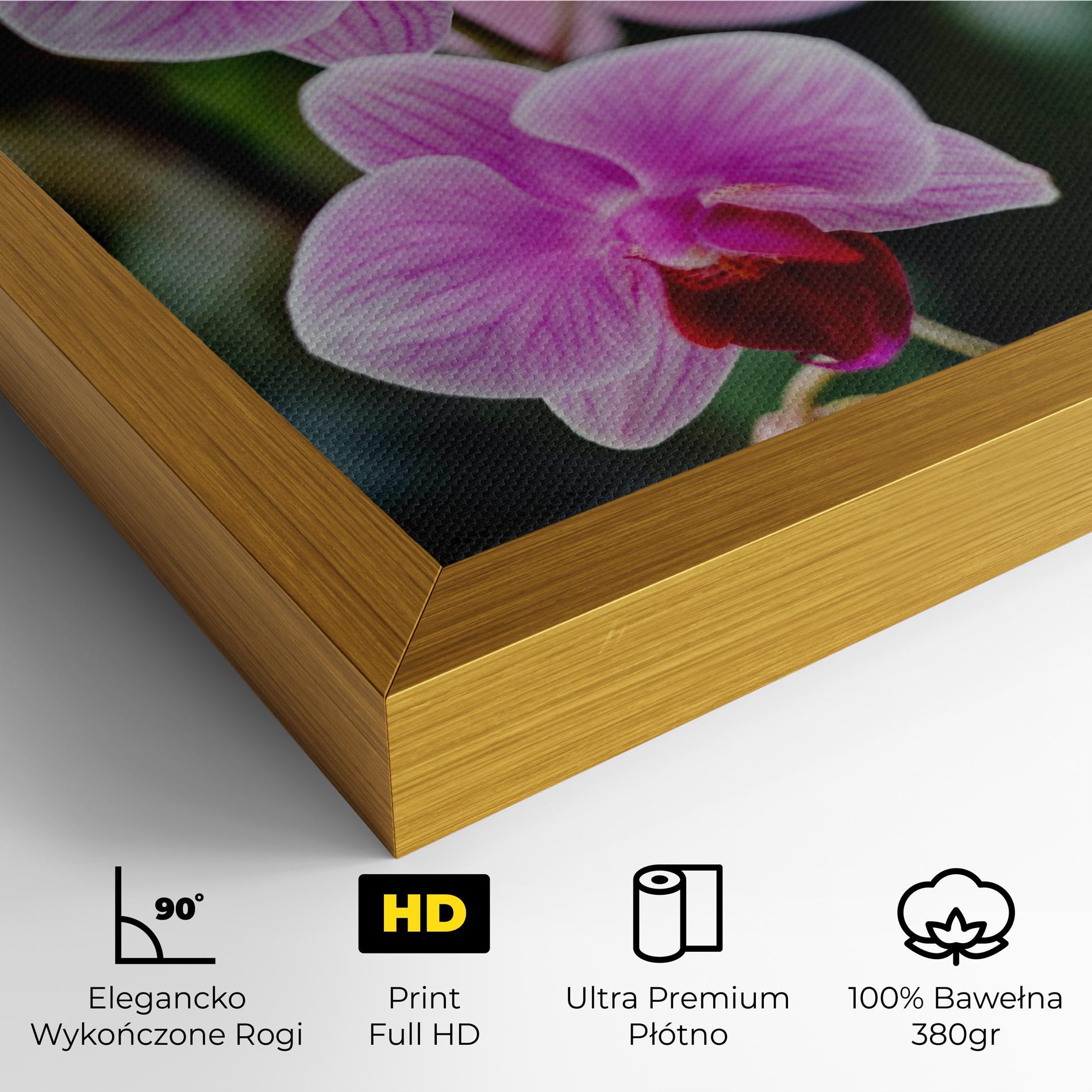 Obraz na Płótnie Garden Purple Orchids mockup 4