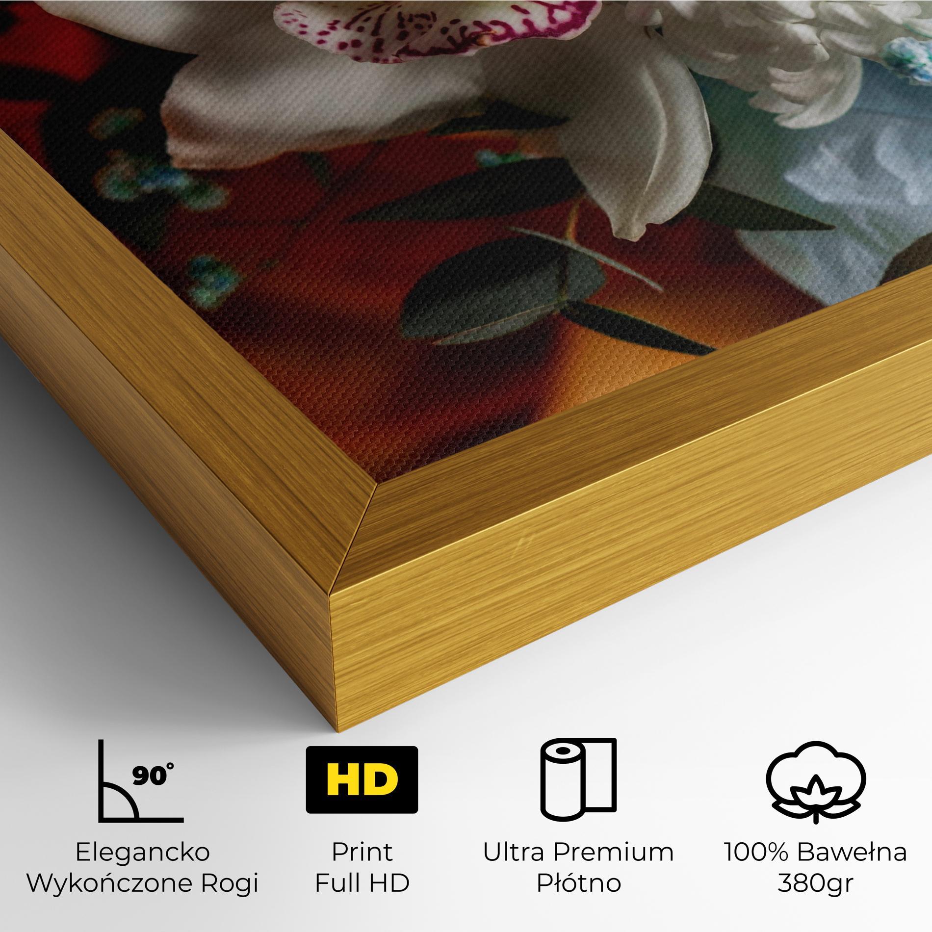 Obraz na Płótnie Orchid In Vase mockup 4