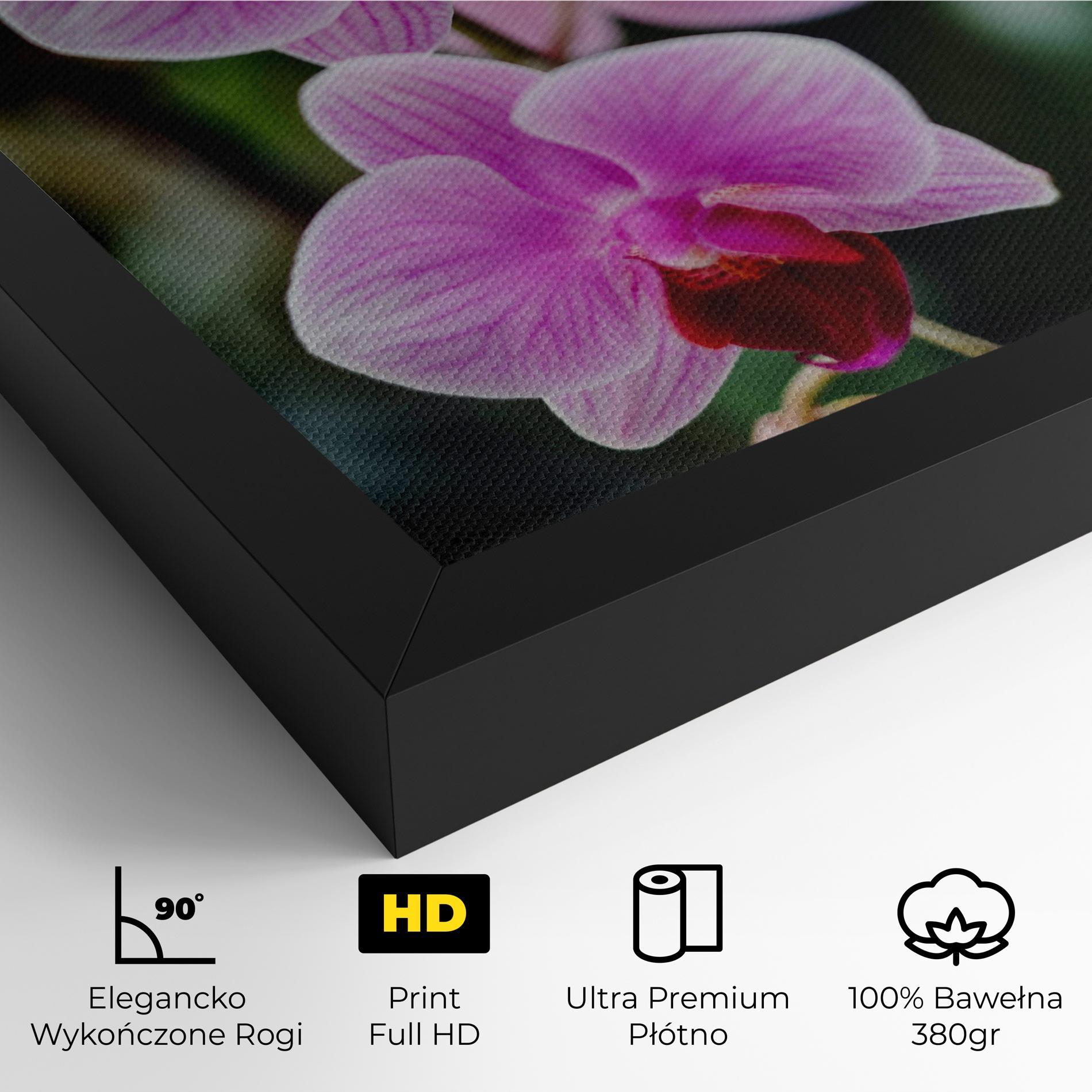 Obraz na Płótnie Garden Purple Orchids mockup 4