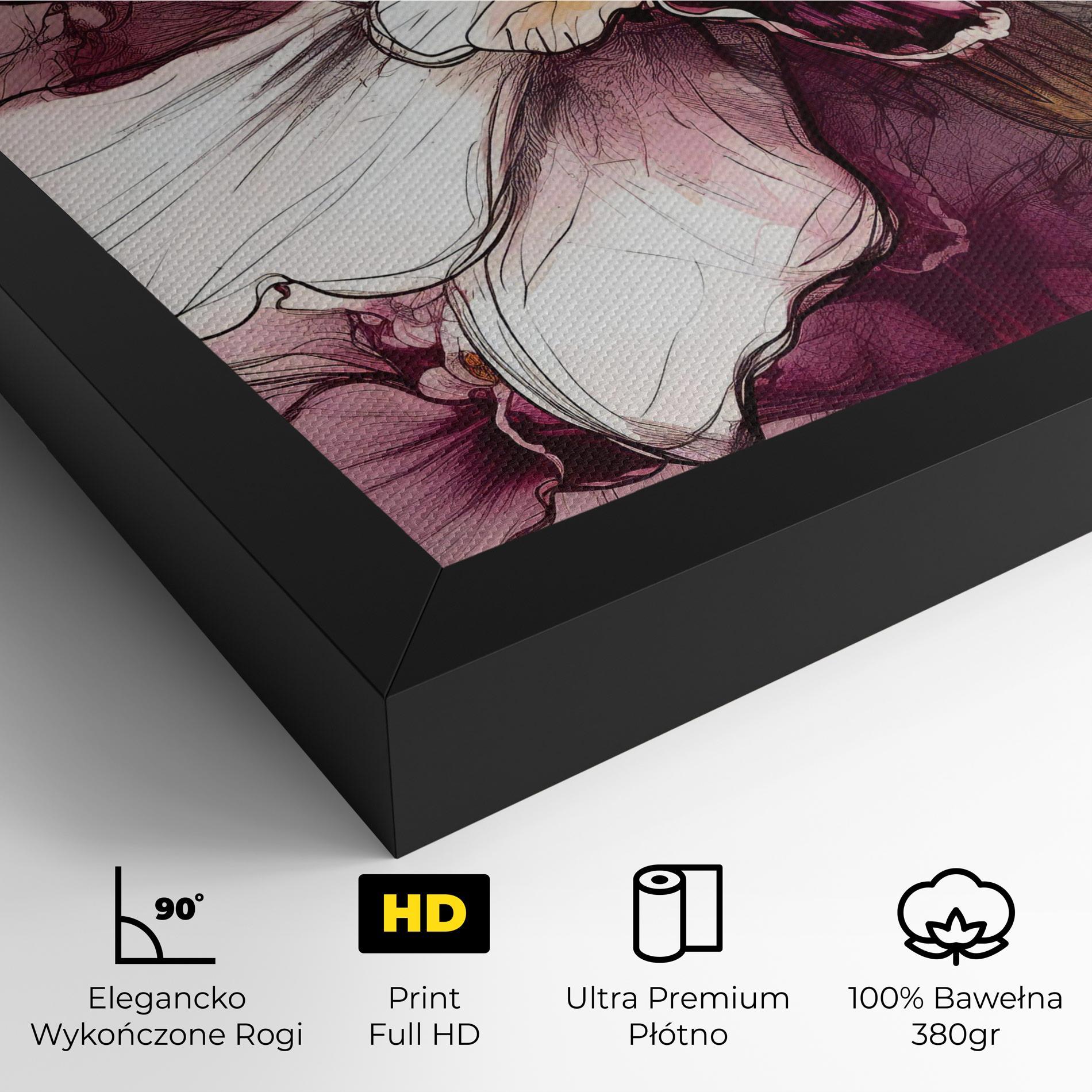 Obraz na Płótnie Painted Purple Orchid mockup 4