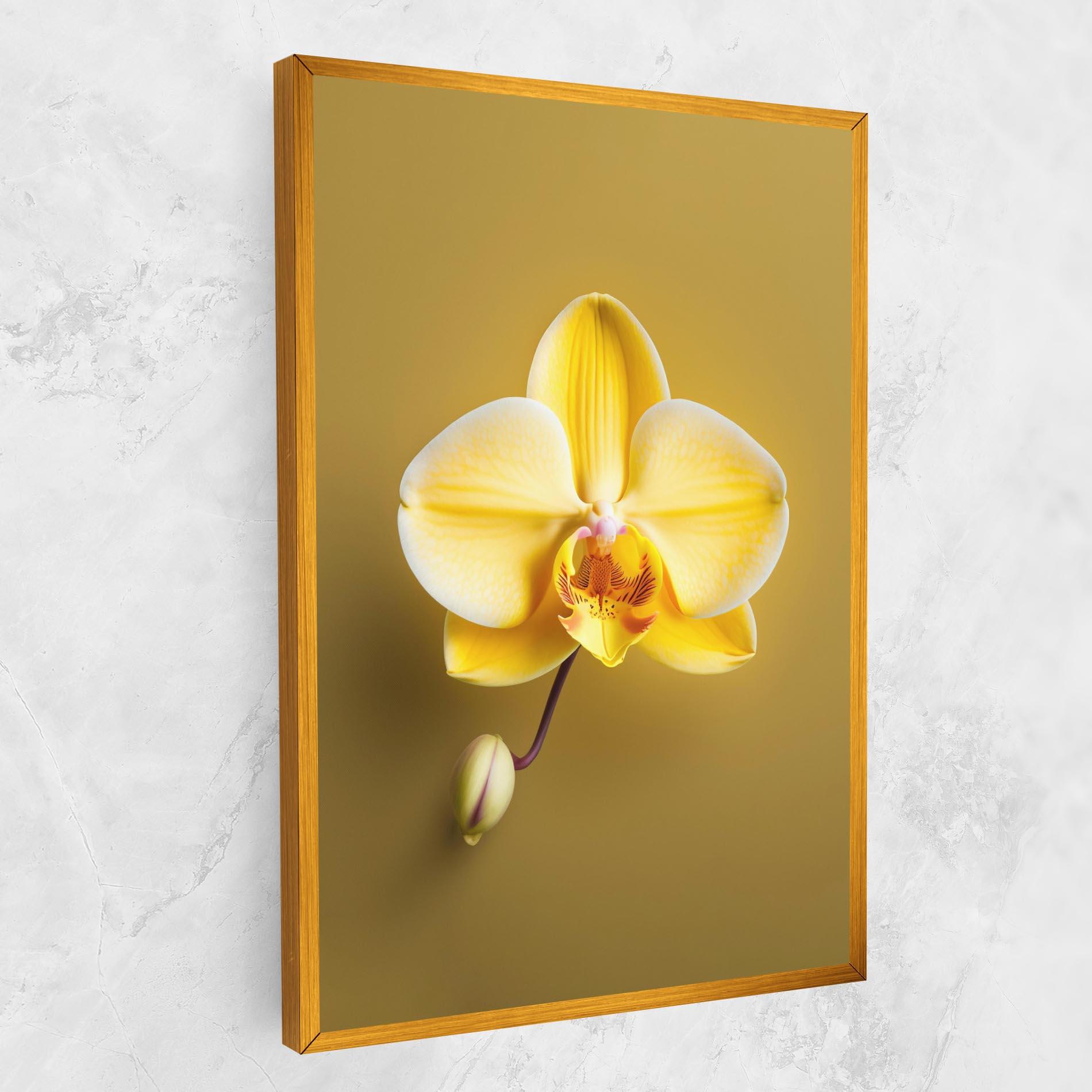 Obraz na Płótnie Pastel Yellow Orchid mockup 1
