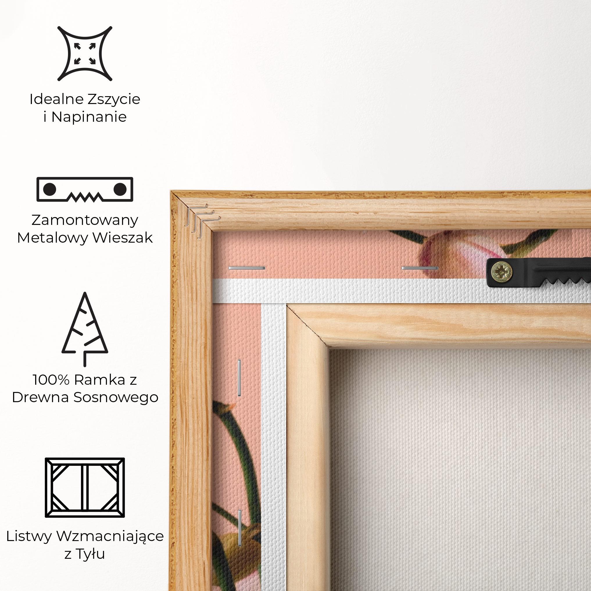 Obraz na Płótnie Orchids On Pink mockup 5