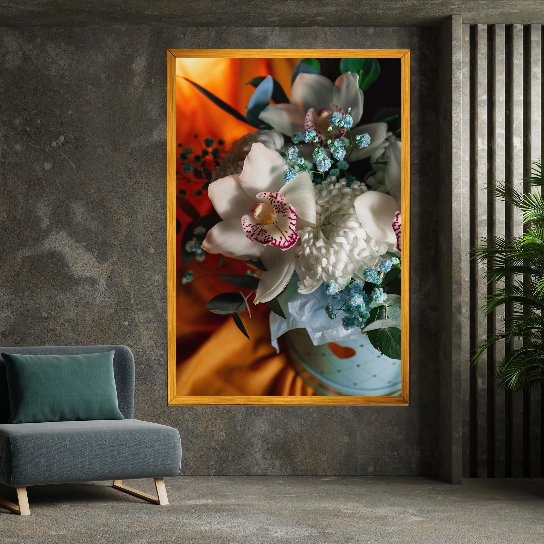 Obraz na Płótnie Orchid In Vase mockup 7