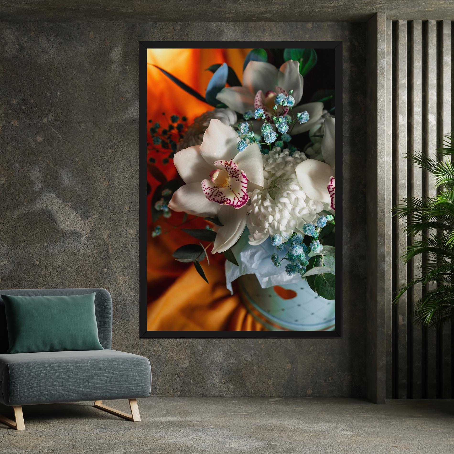 Obraz na Płótnie Orchid In Vase mockup 7