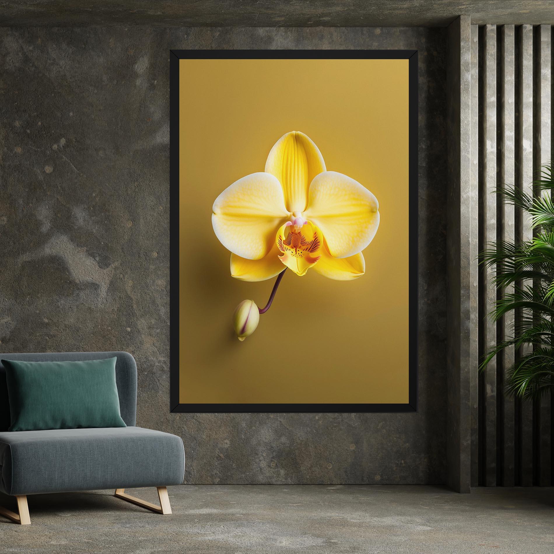 Obraz na Płótnie Pastel Yellow Orchid mockup 7