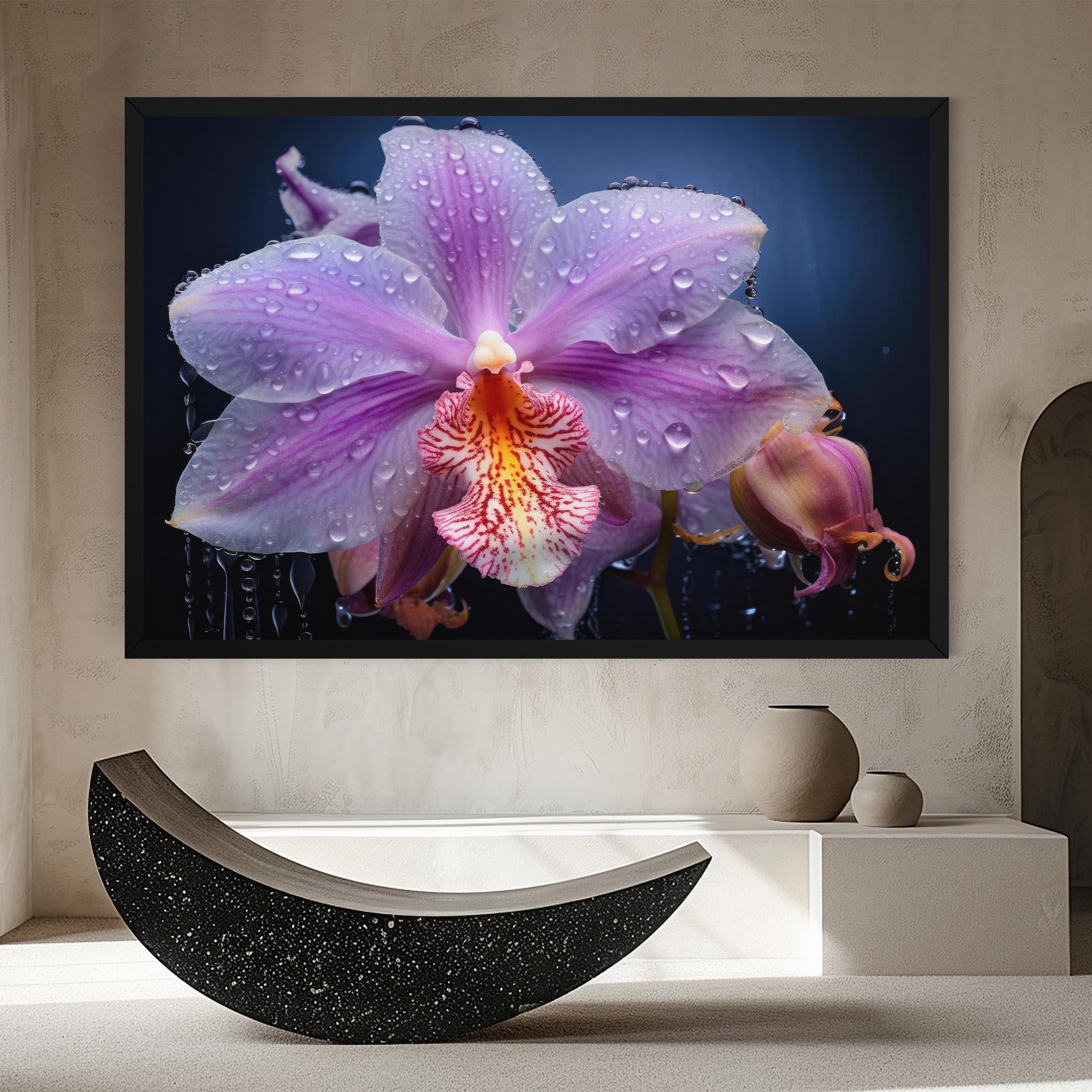 Obraz na Płótnie Orchid In Rain mockup 8
