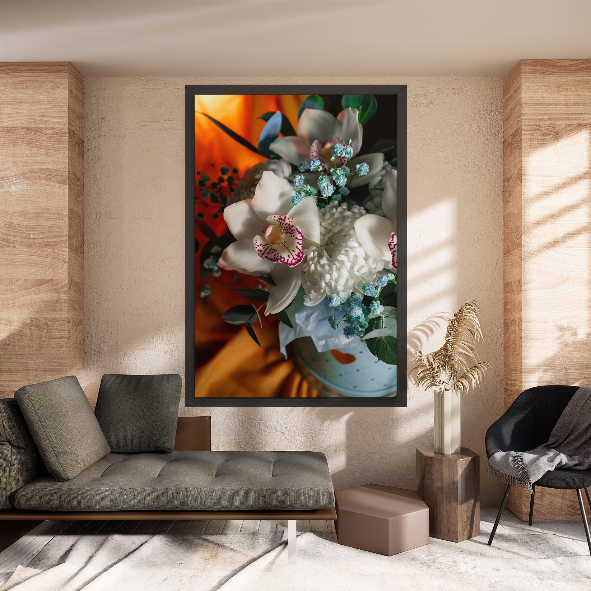 Obraz na Płótnie Orchid In Vase mockup 8