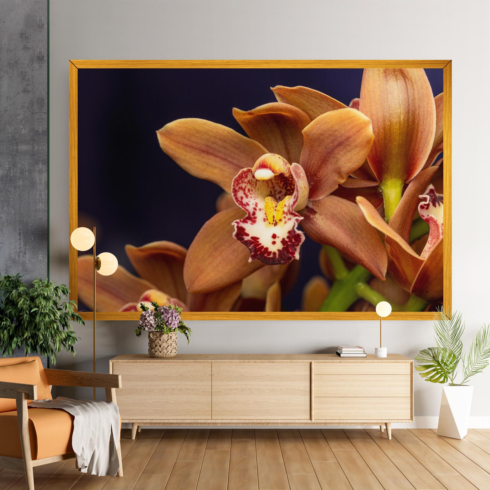 Obraz na Płótnie Dirty Orange Orchid mockup 9
