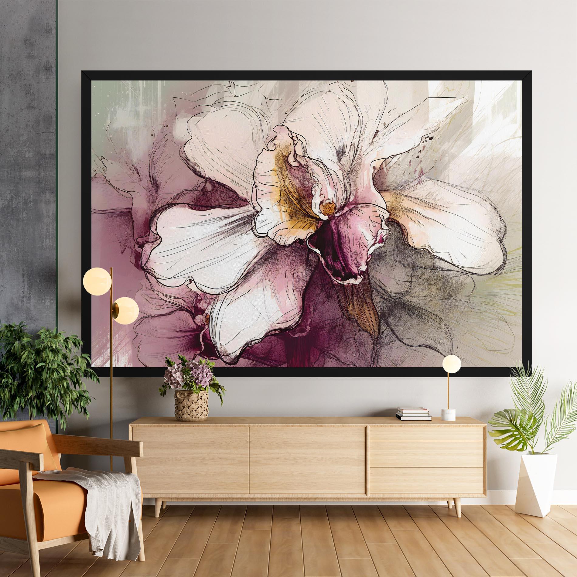 Obraz na Płótnie Painted Purple Orchid mockup 9