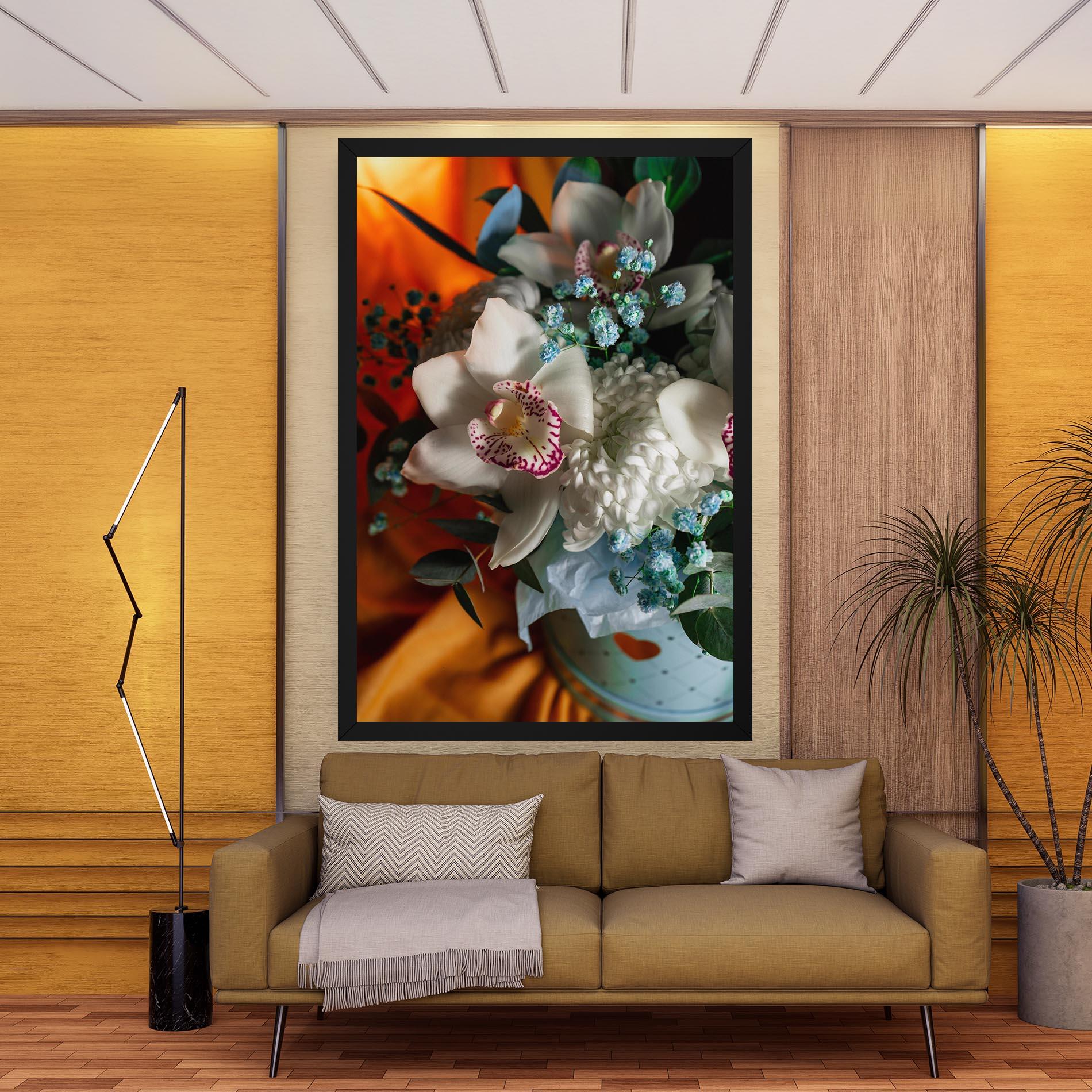 Obraz na Płótnie Orchid In Vase mockup 9