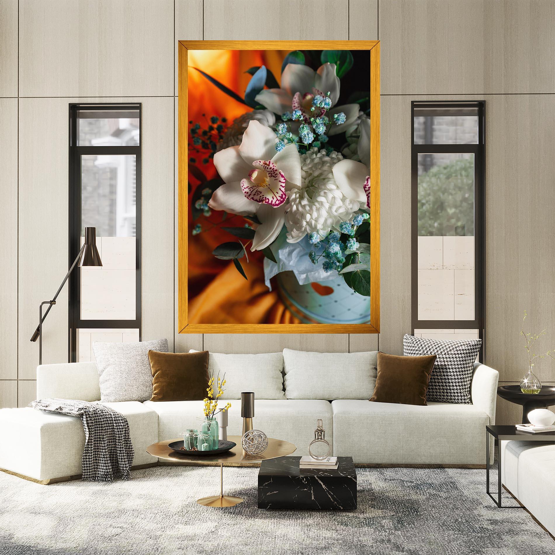 Obraz na Płótnie Orchid In Vase mockup 2