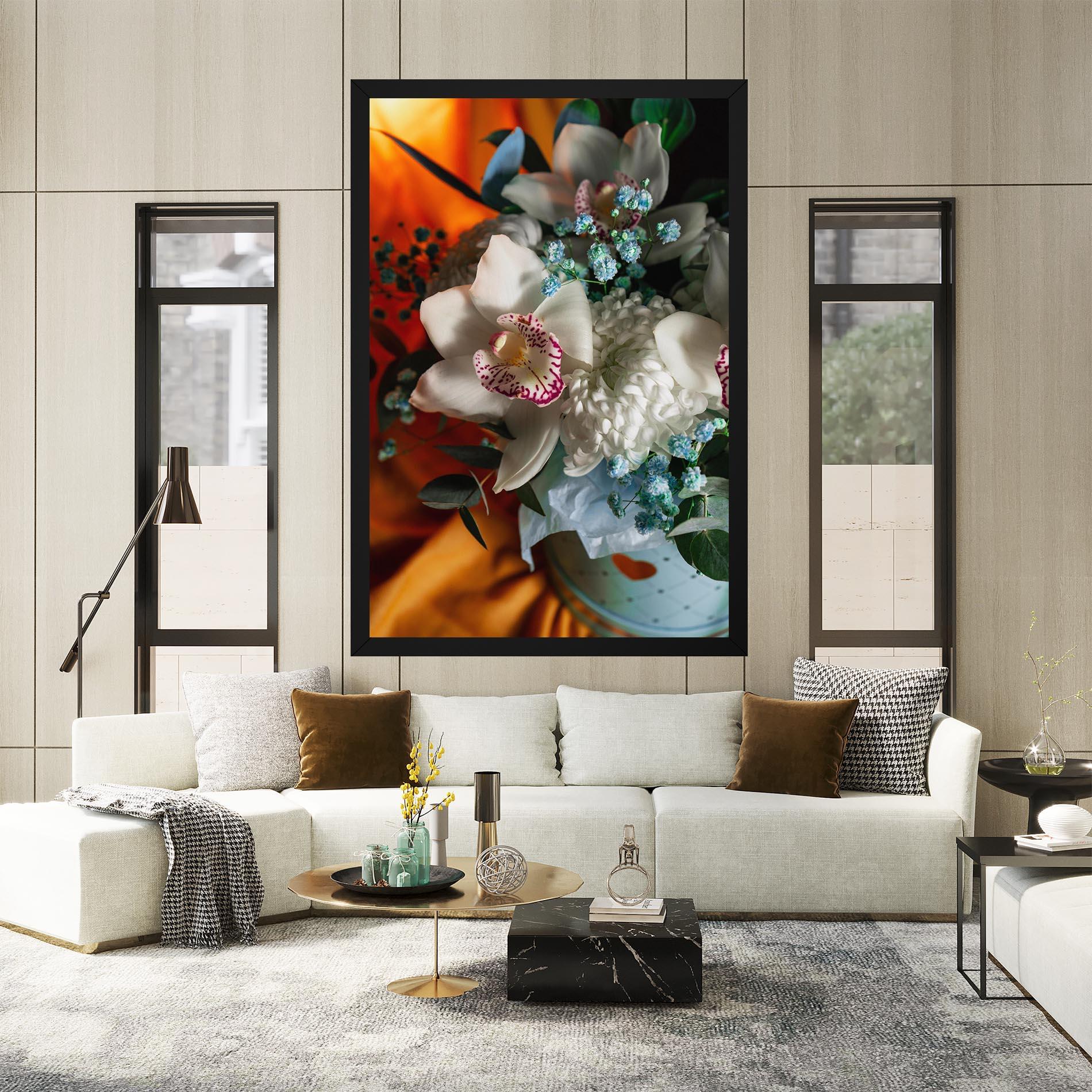 Obraz na Płótnie Orchid In Vase mockup 2