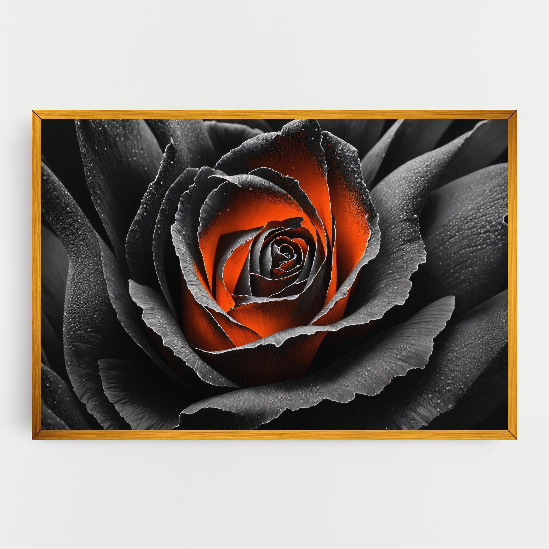 Obraz na Płótnie Grey Orange Rose mockup 0