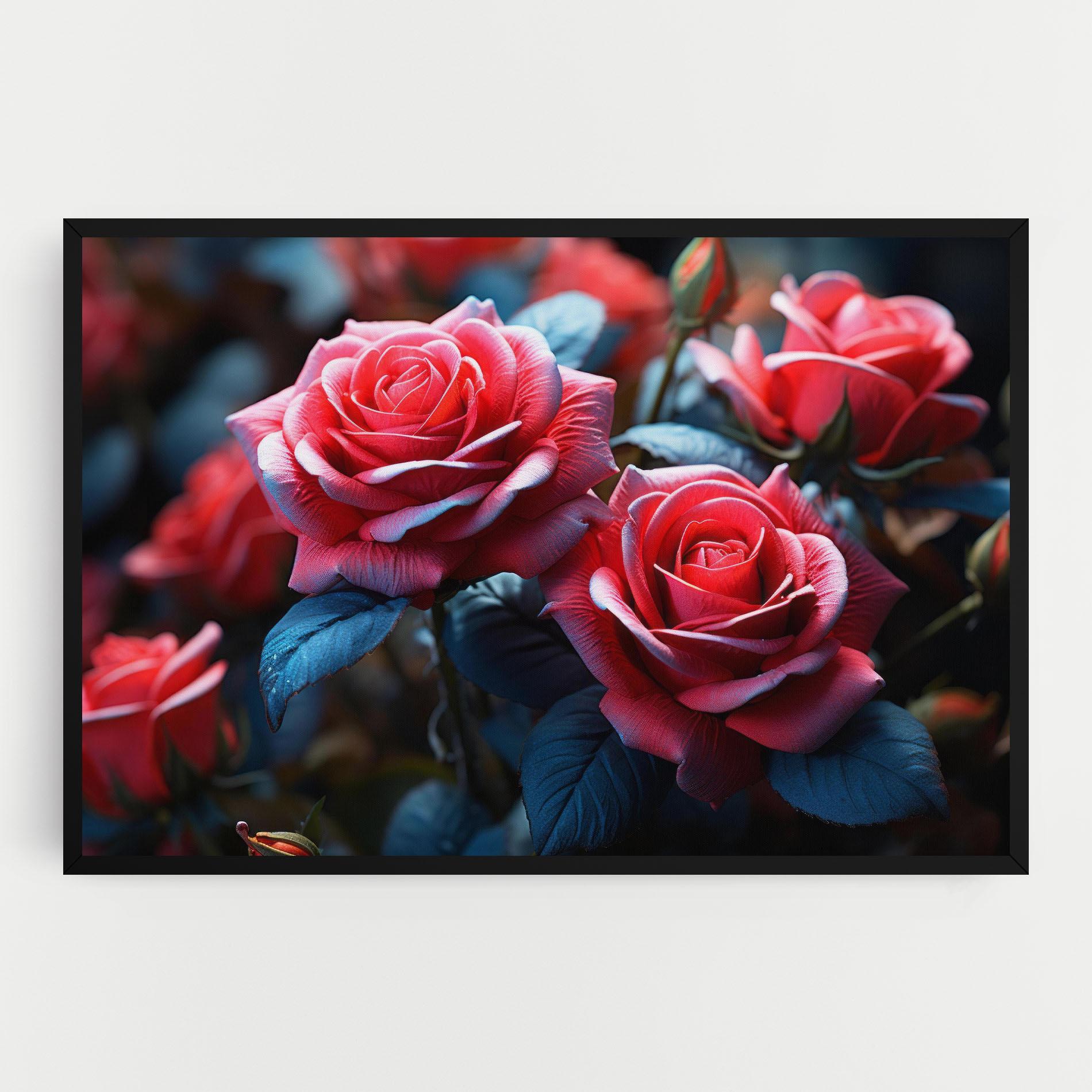 Obraz na Płótnie Dark Pink Rose mockup 0