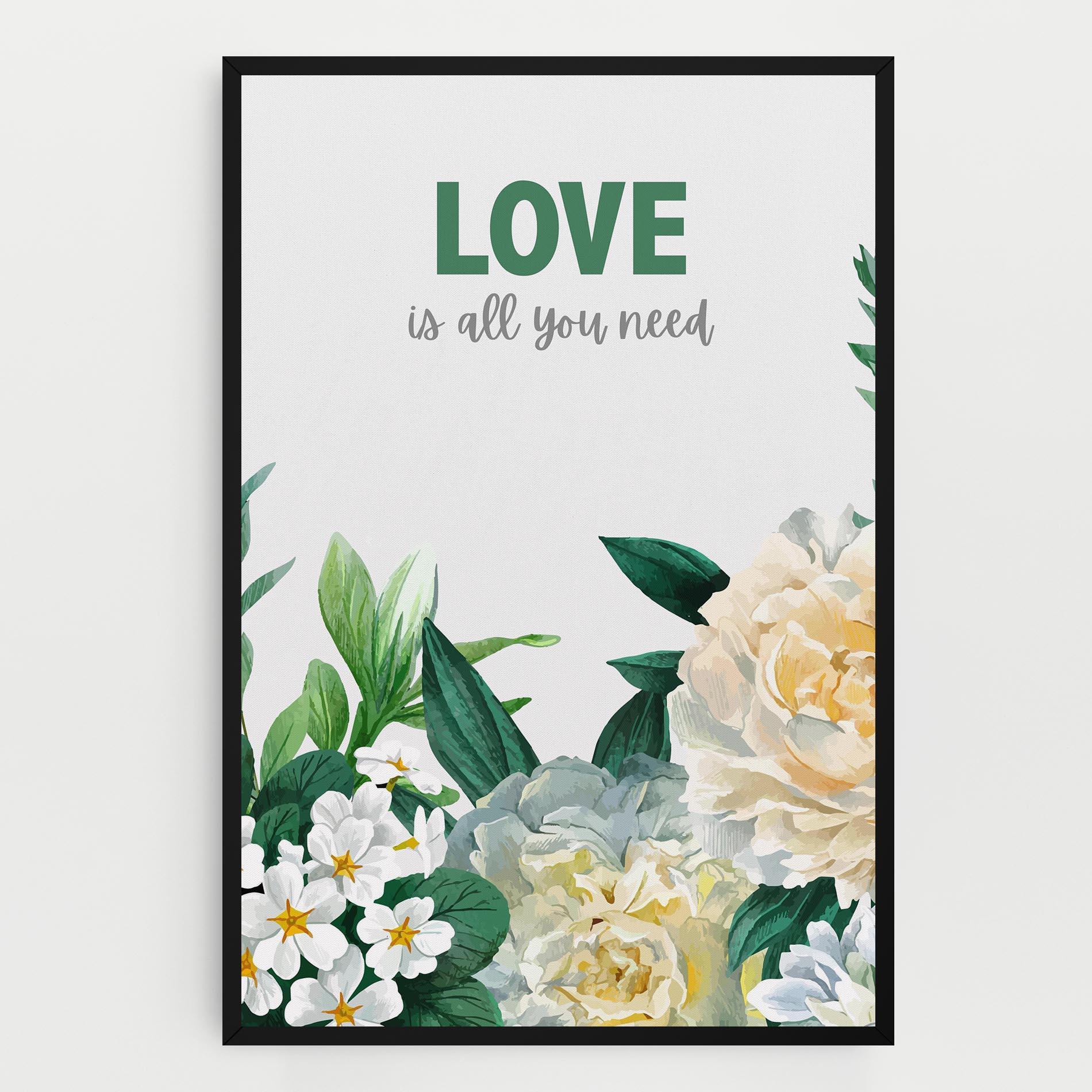 Obraz na Płótnie Green Rose Love mockup 0