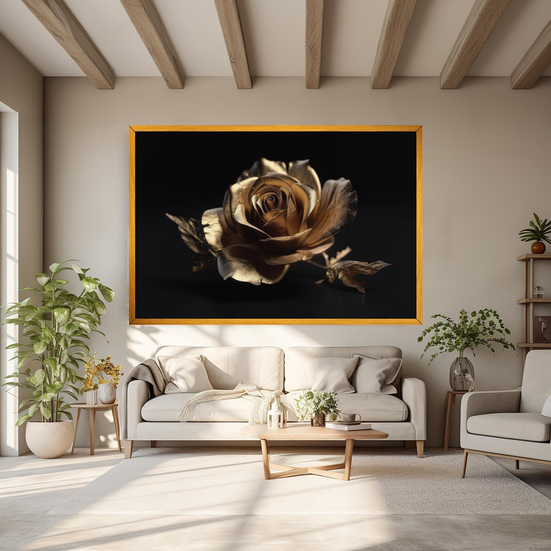 Obraz na Płótnie Gold Rose mockup 6