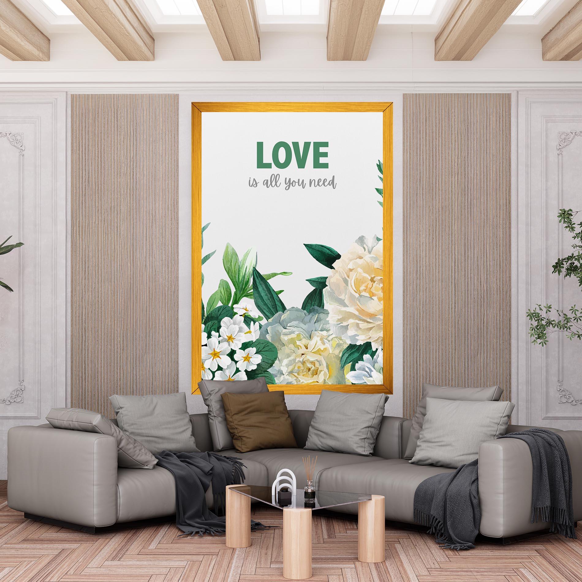 Obraz na Płótnie Green Rose Love mockup 6