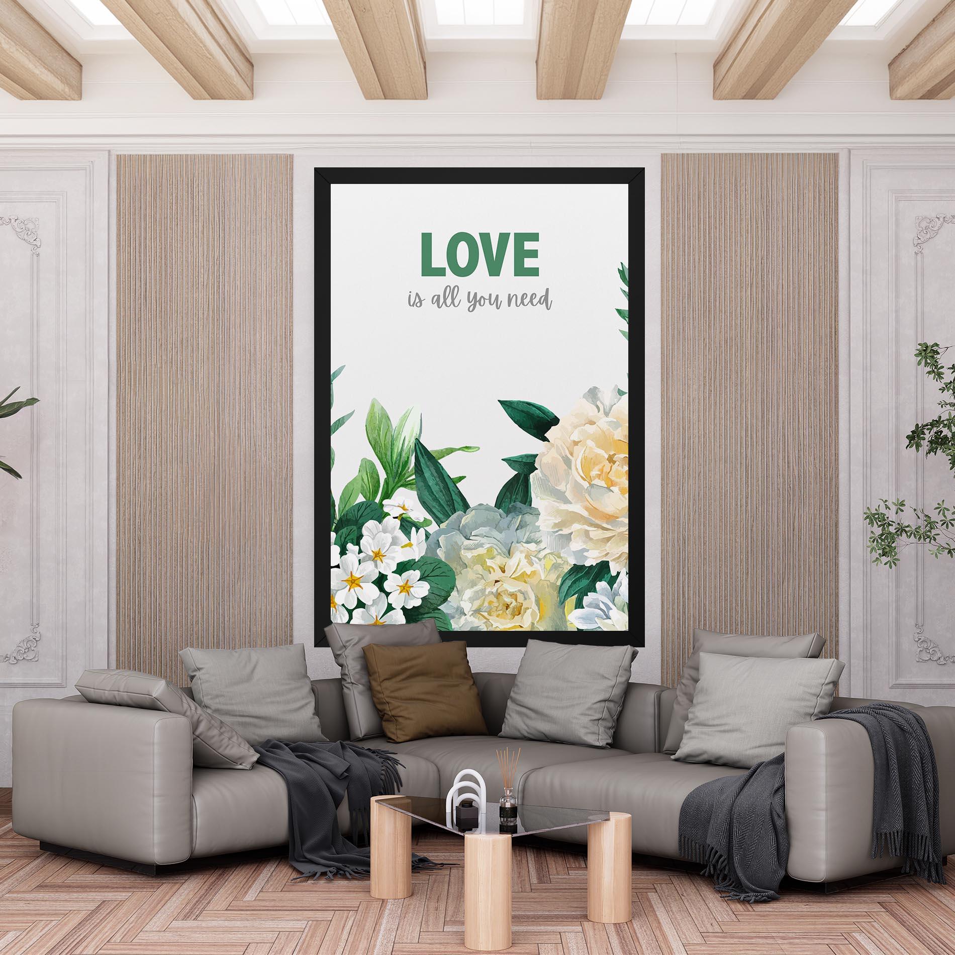 Obraz na Płótnie Green Rose Love mockup 6