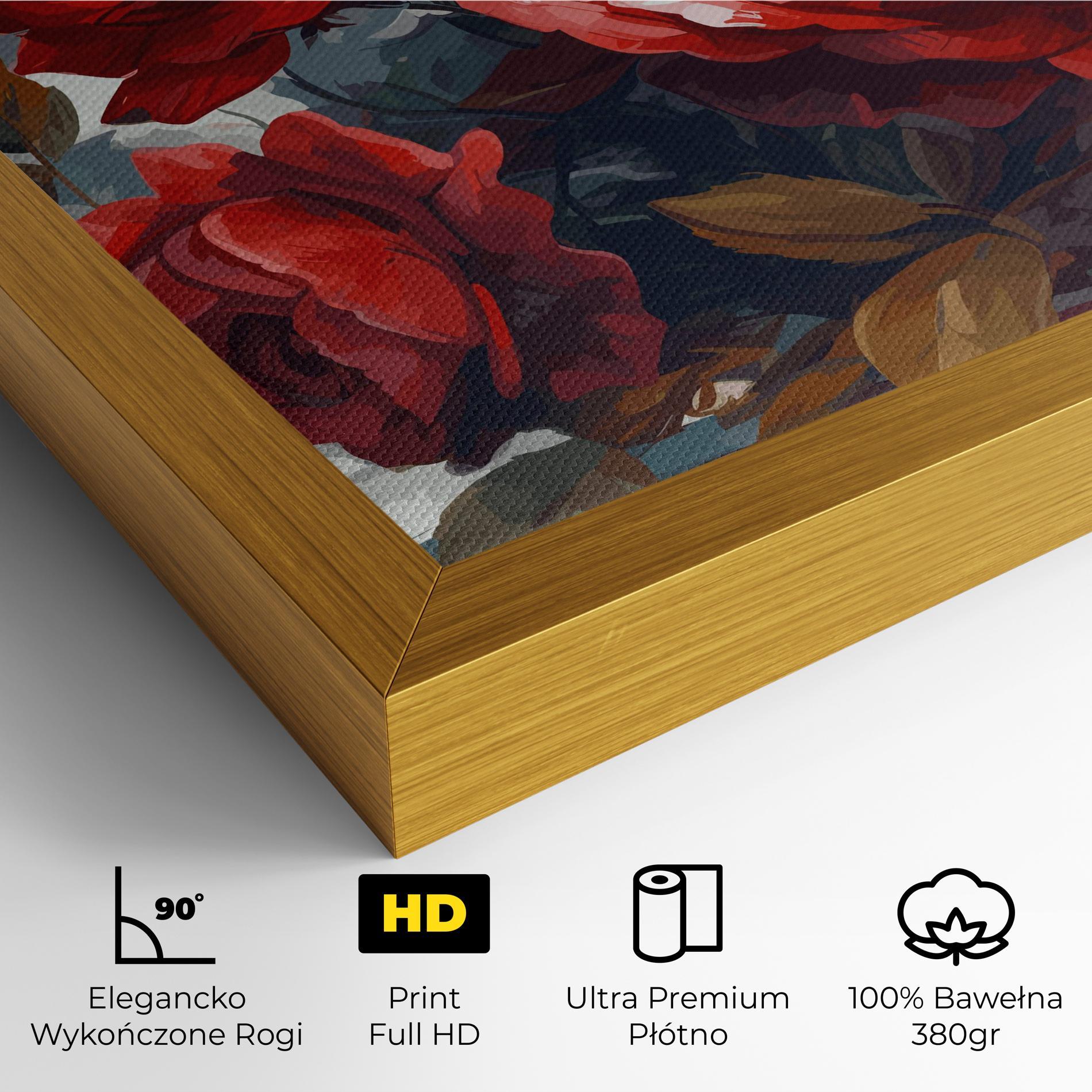 Obraz na Płótnie Beautiful Red Roses mockup 4