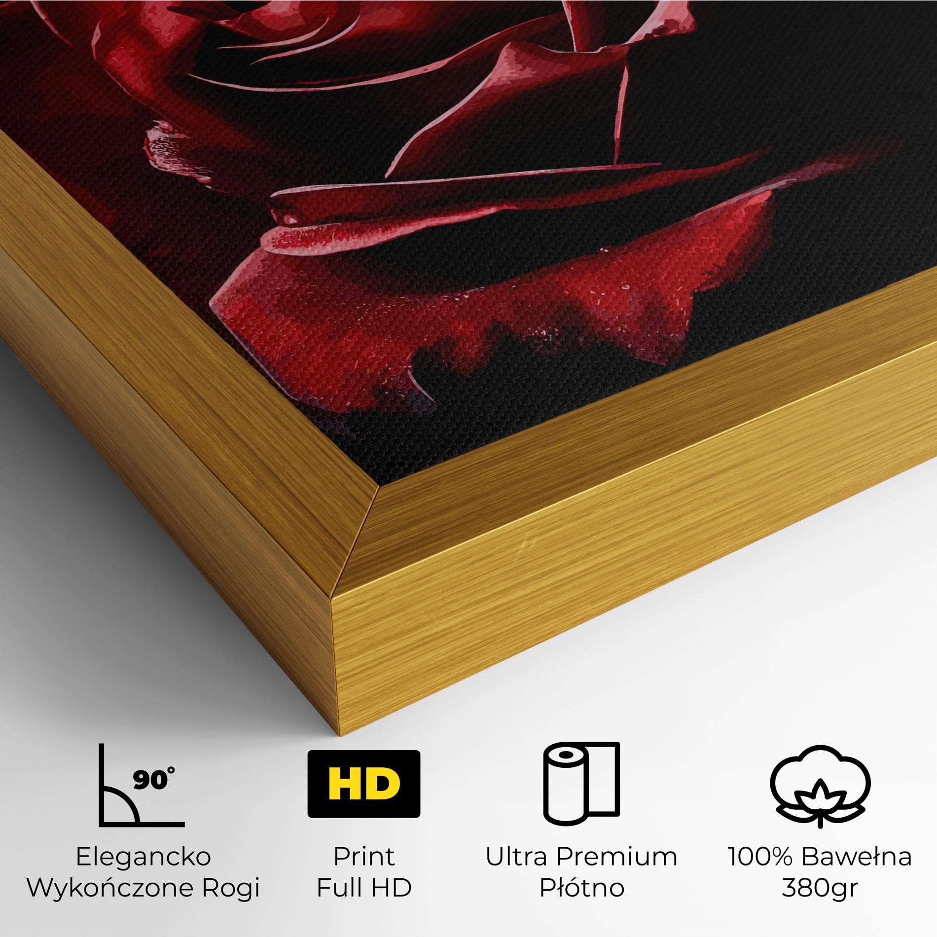 Obraz na Płótnie Big Red Rose mockup 4