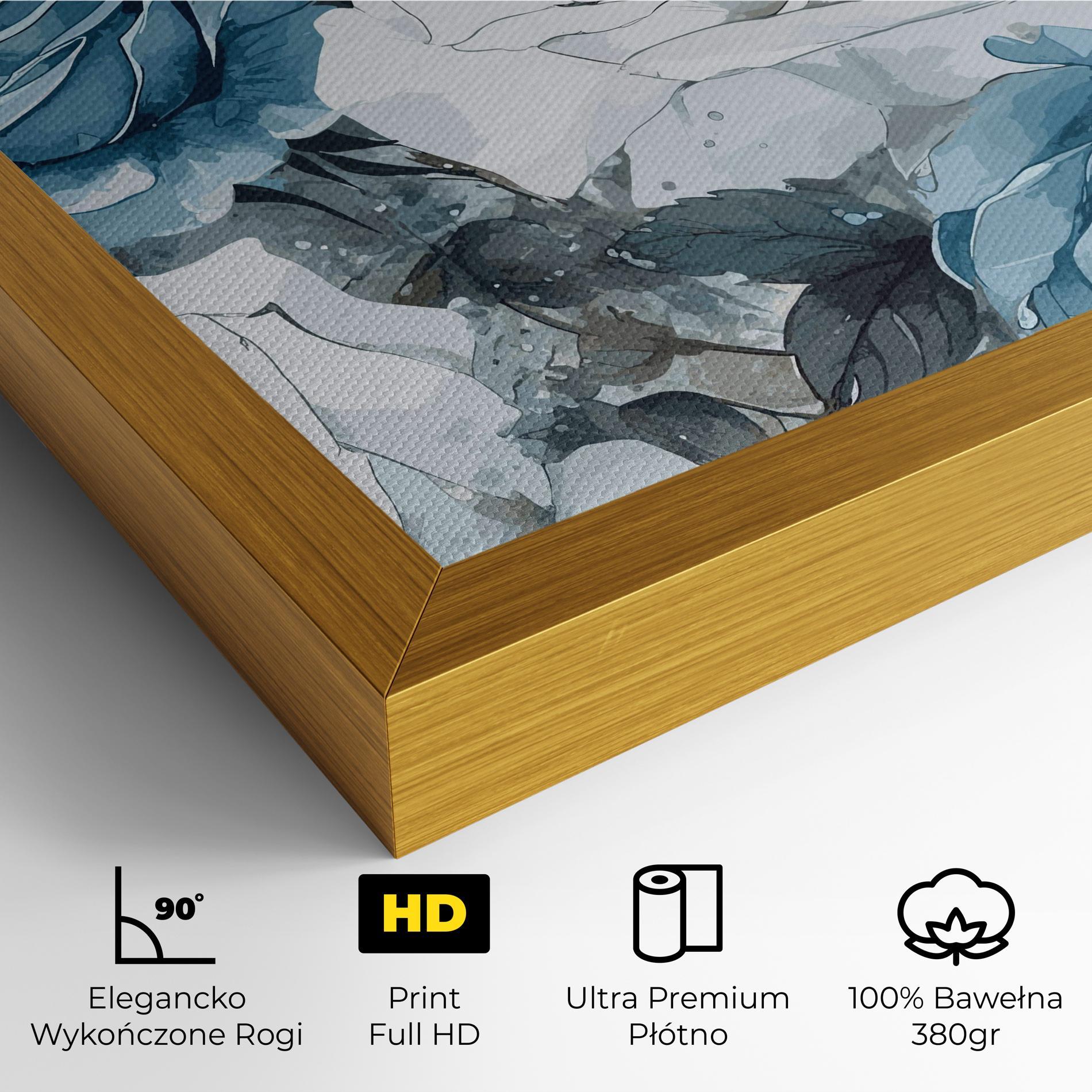 Obraz na Płótnie Blue White Rose mockup 4