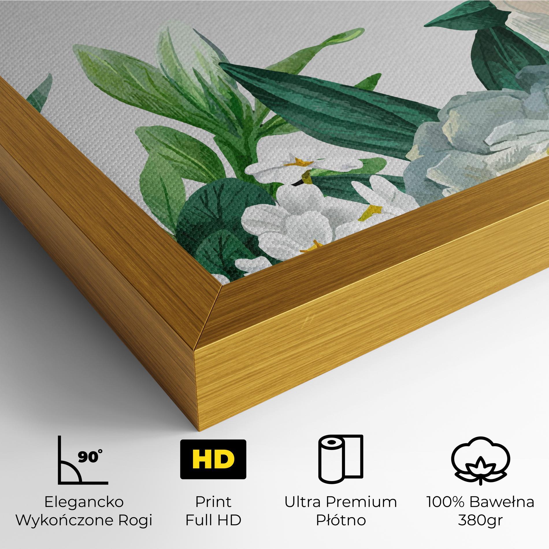 Obraz na Płótnie Green Rose Love mockup 4