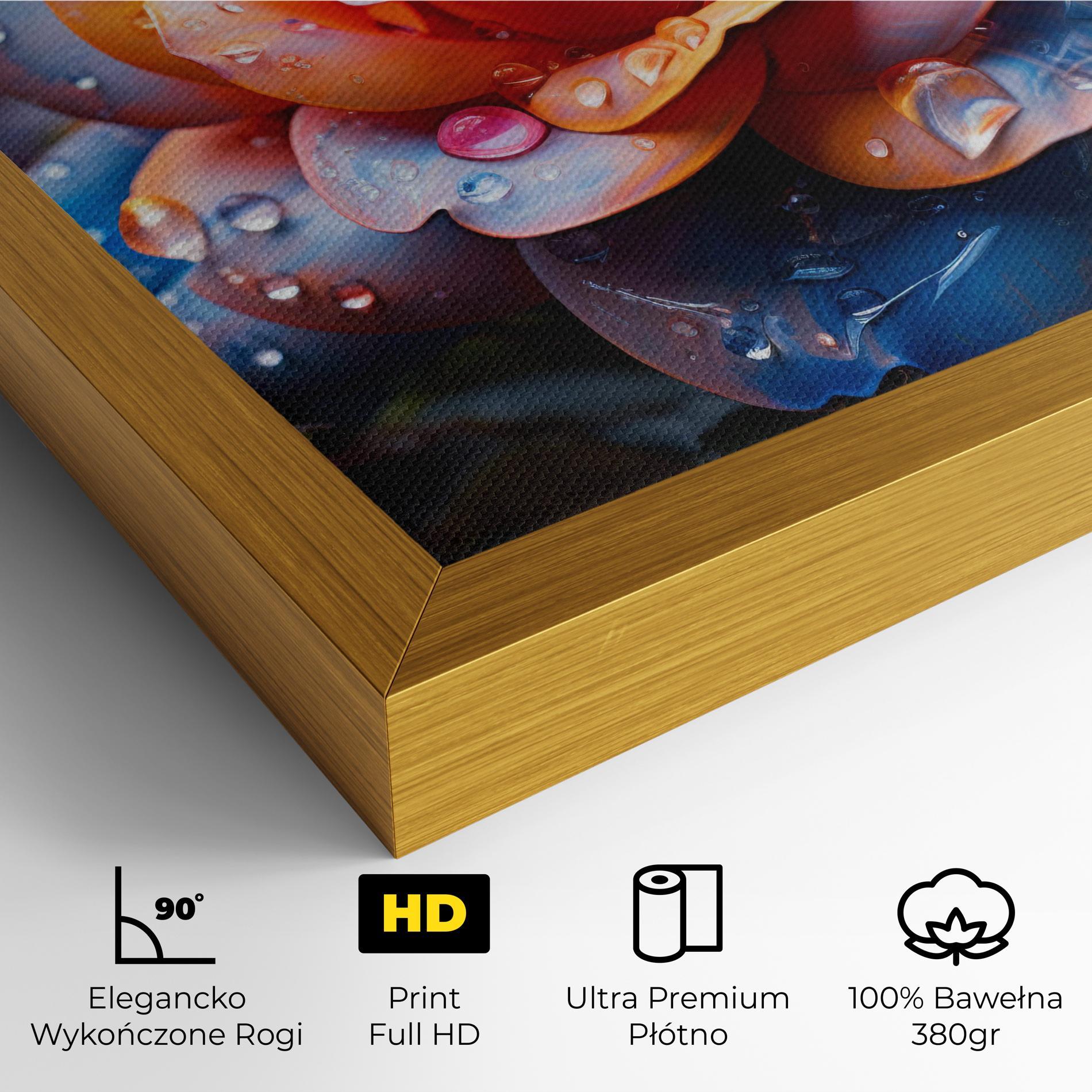 Obraz na Płótnie Orange Blue Rose mockup 4