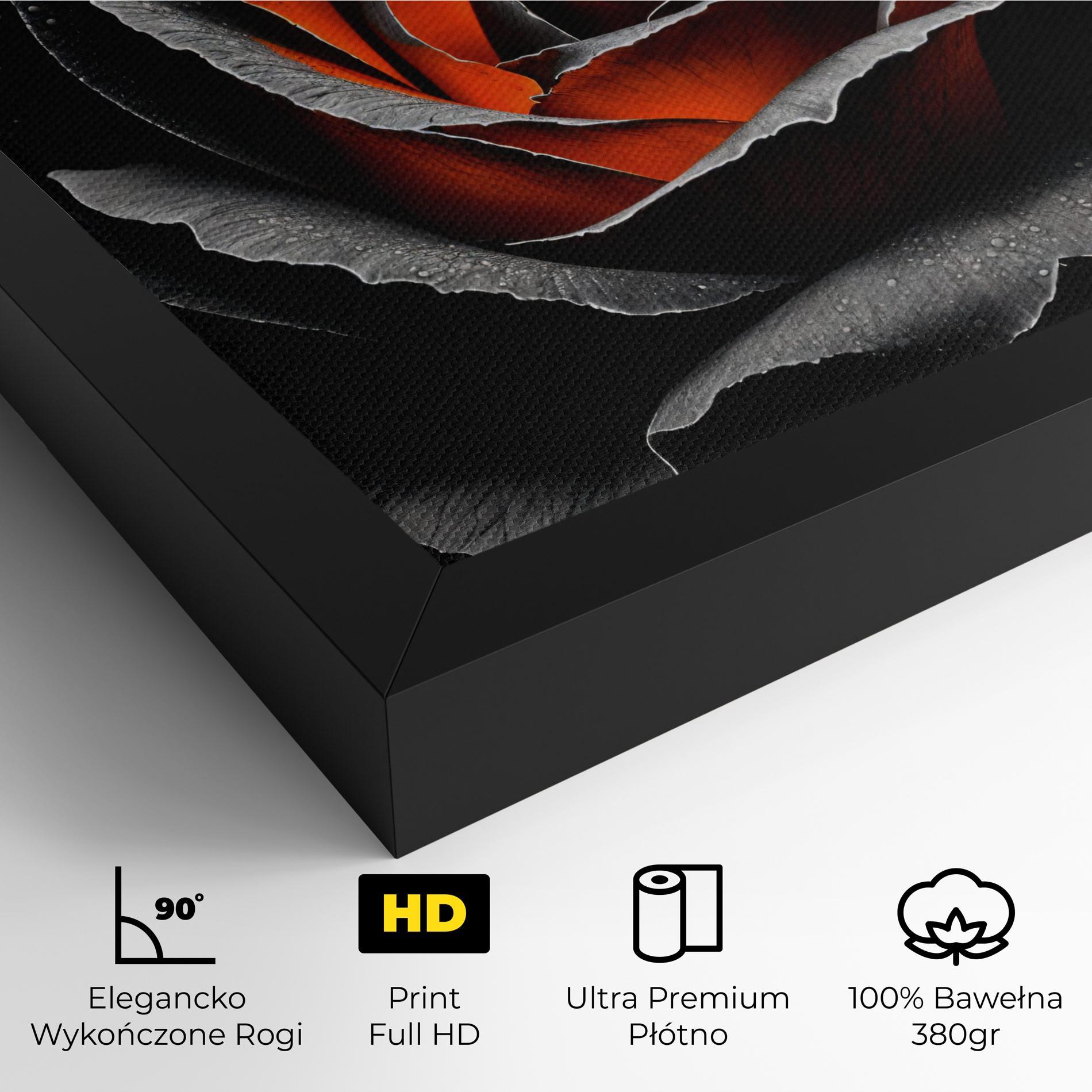 Obraz na Płótnie Grey Orange Rose mockup 4