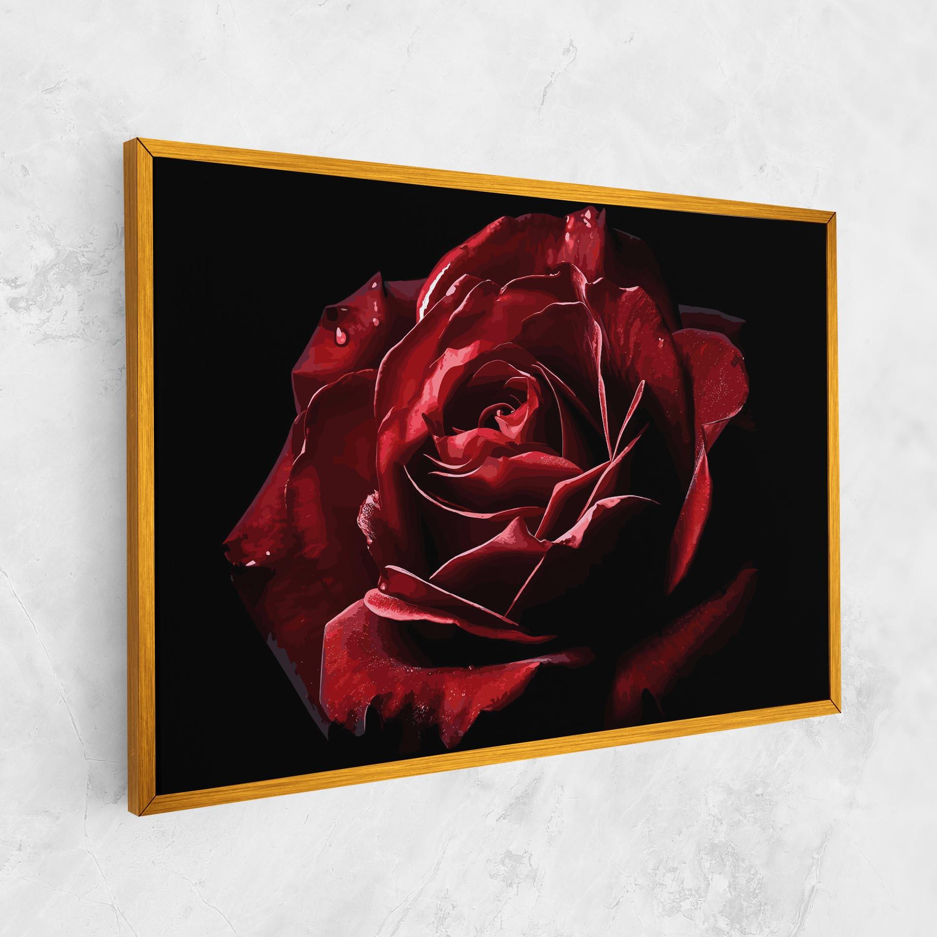 Obraz na Płótnie Big Red Rose mockup 1