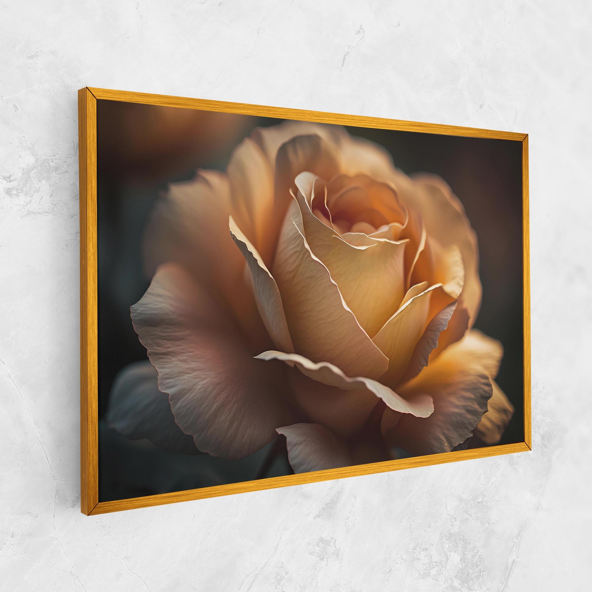 Obraz na Płótnie Light Orange Rose Close Up mockup 1