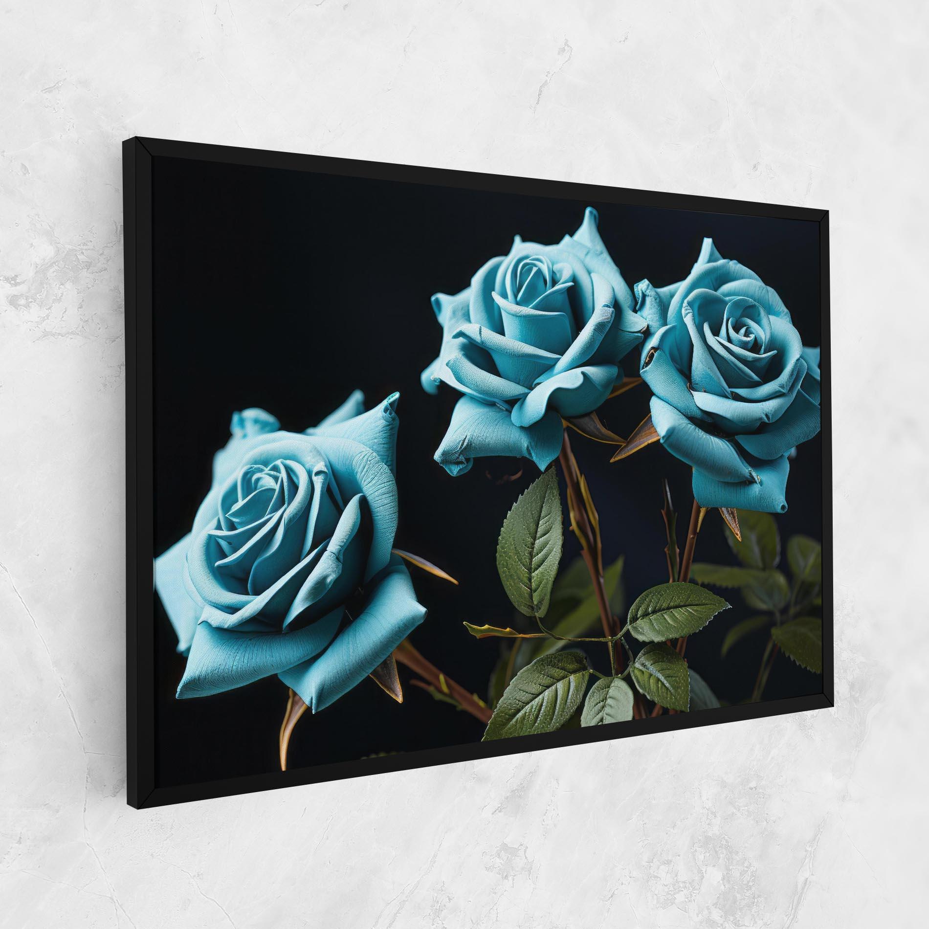 Obraz na Płótnie Blue Roses mockup 1