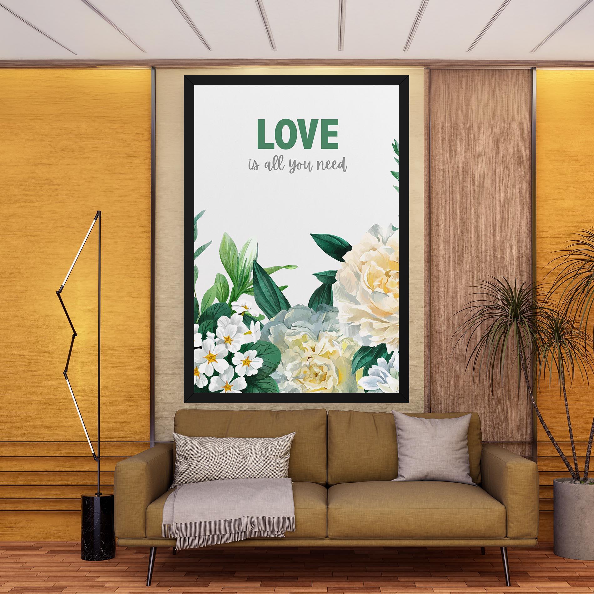 Obraz na Płótnie Green Rose Love mockup 9