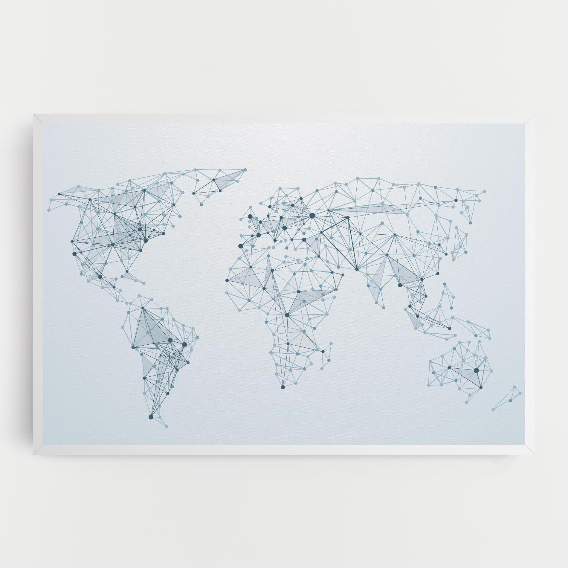 Obraz na Płótnie Blue Line Map mockup 0