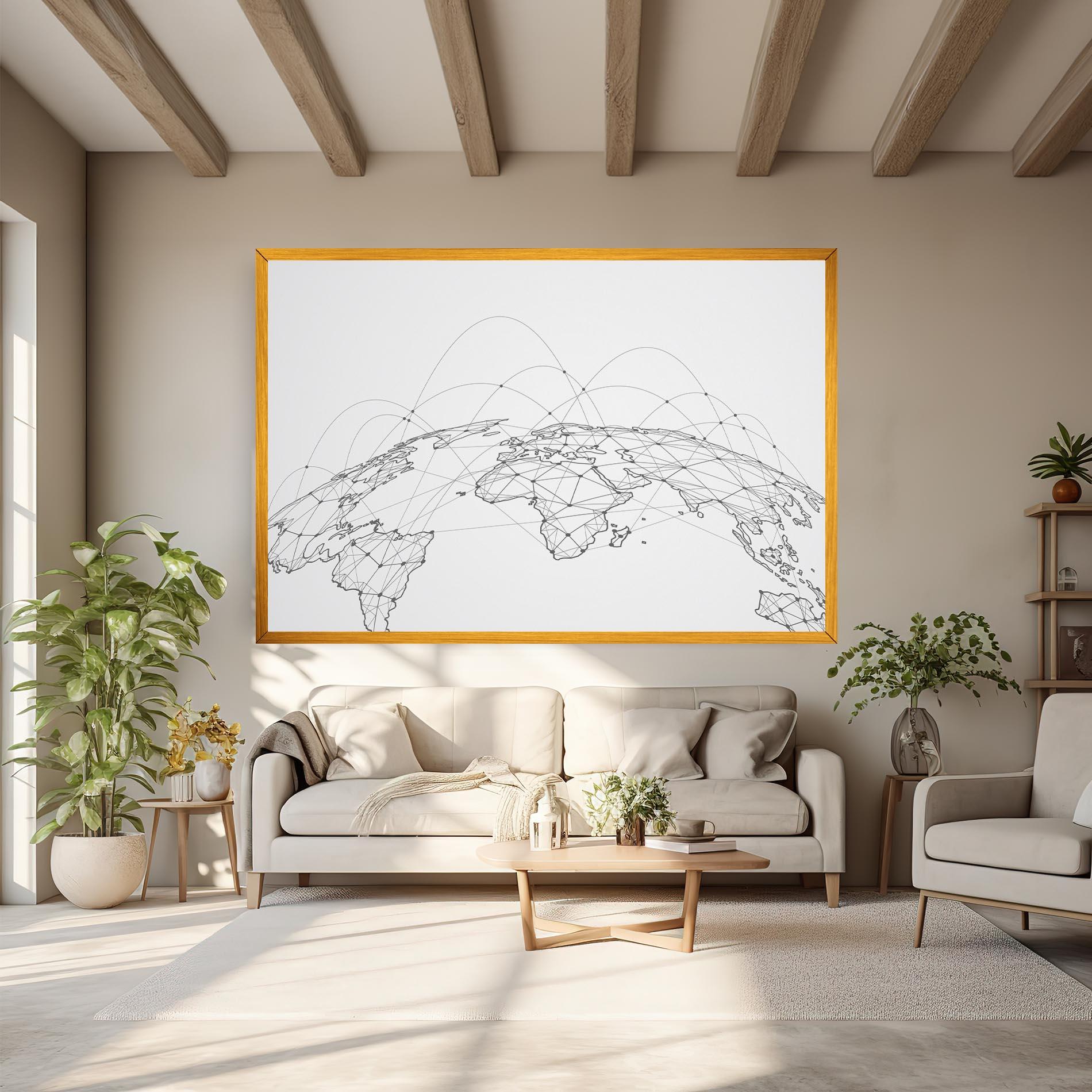 Obraz na Płótnie Global Network mockup 6