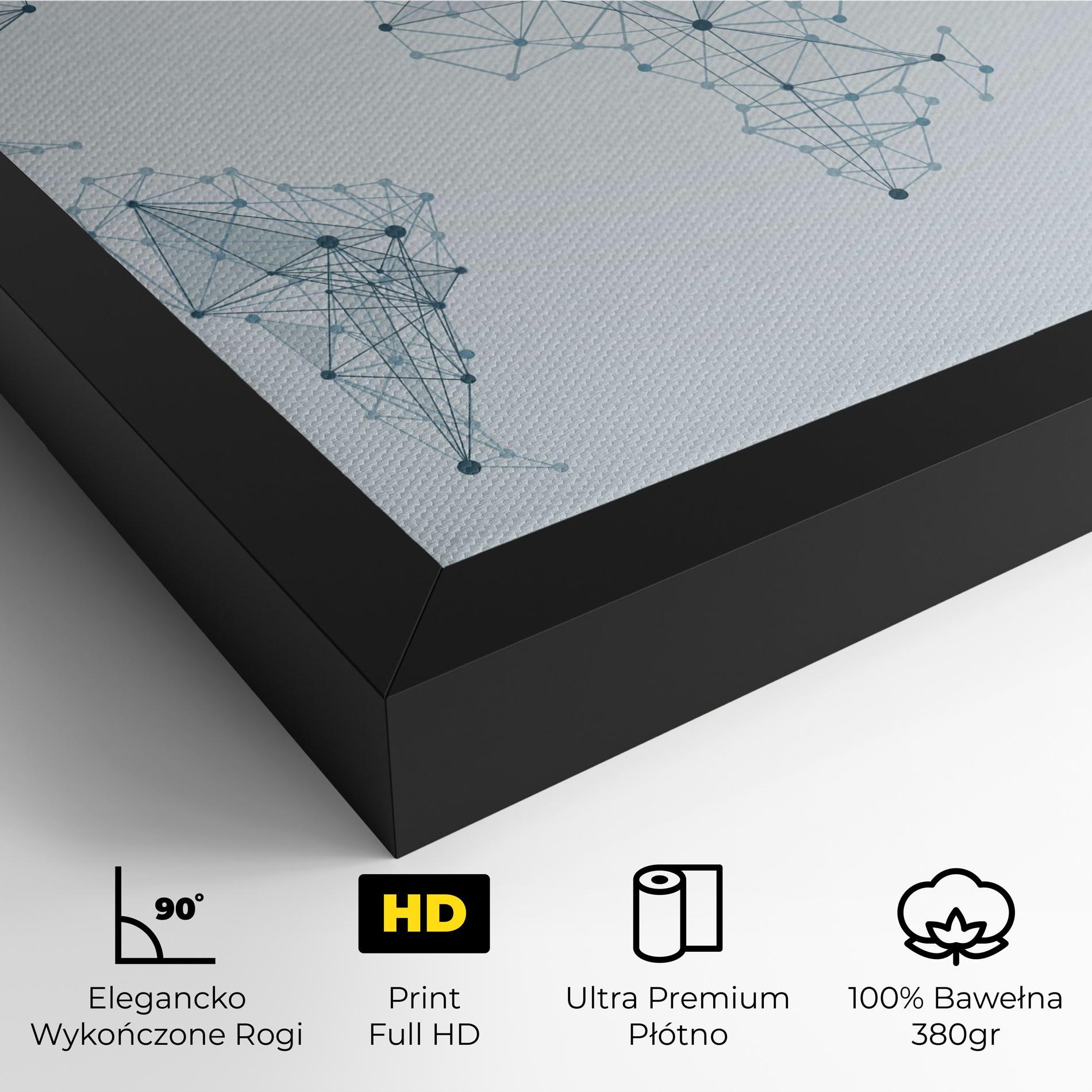 Obraz na Płótnie Blue Line Map mockup 4