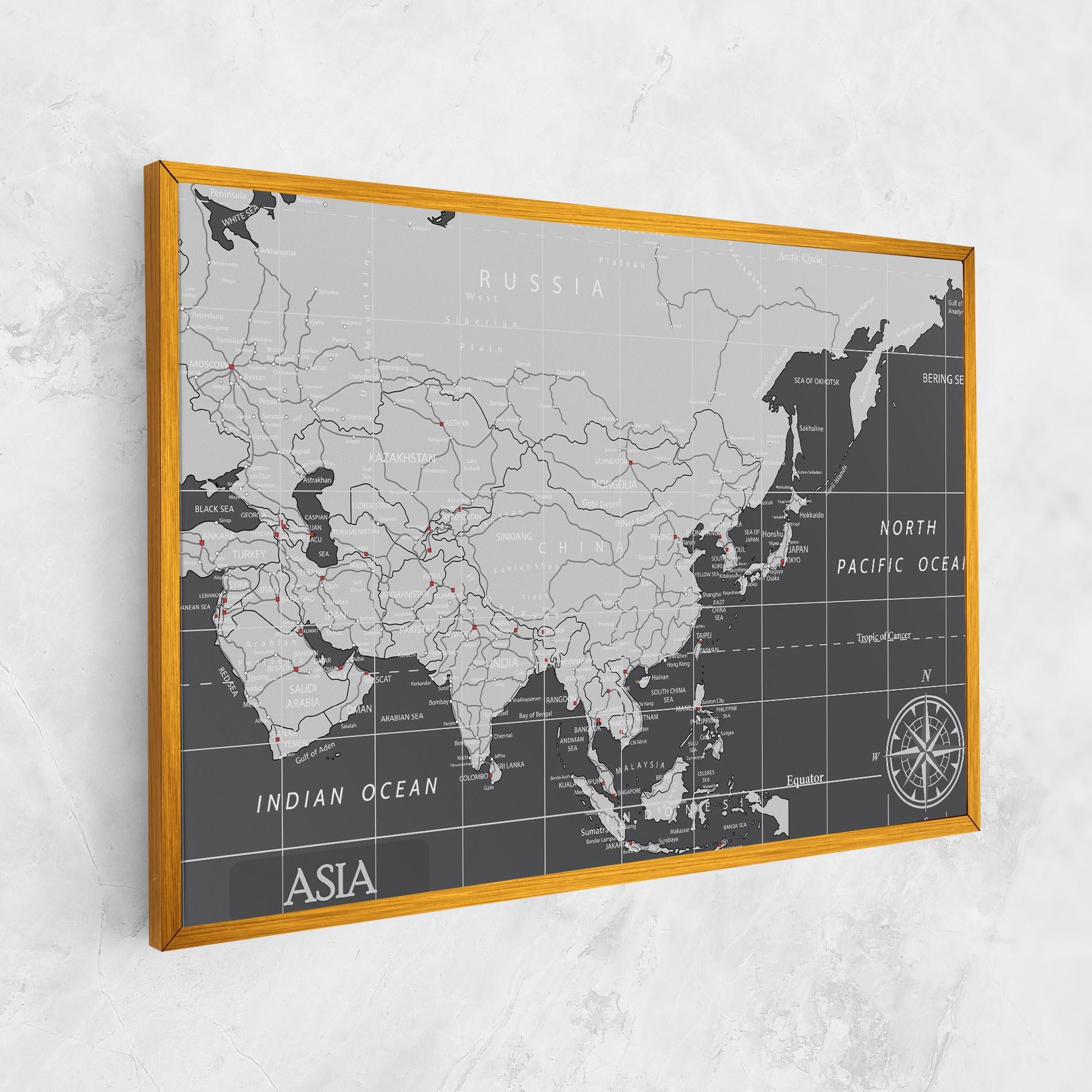 Obraz na Płótnie Asia Minimal Map mockup 1