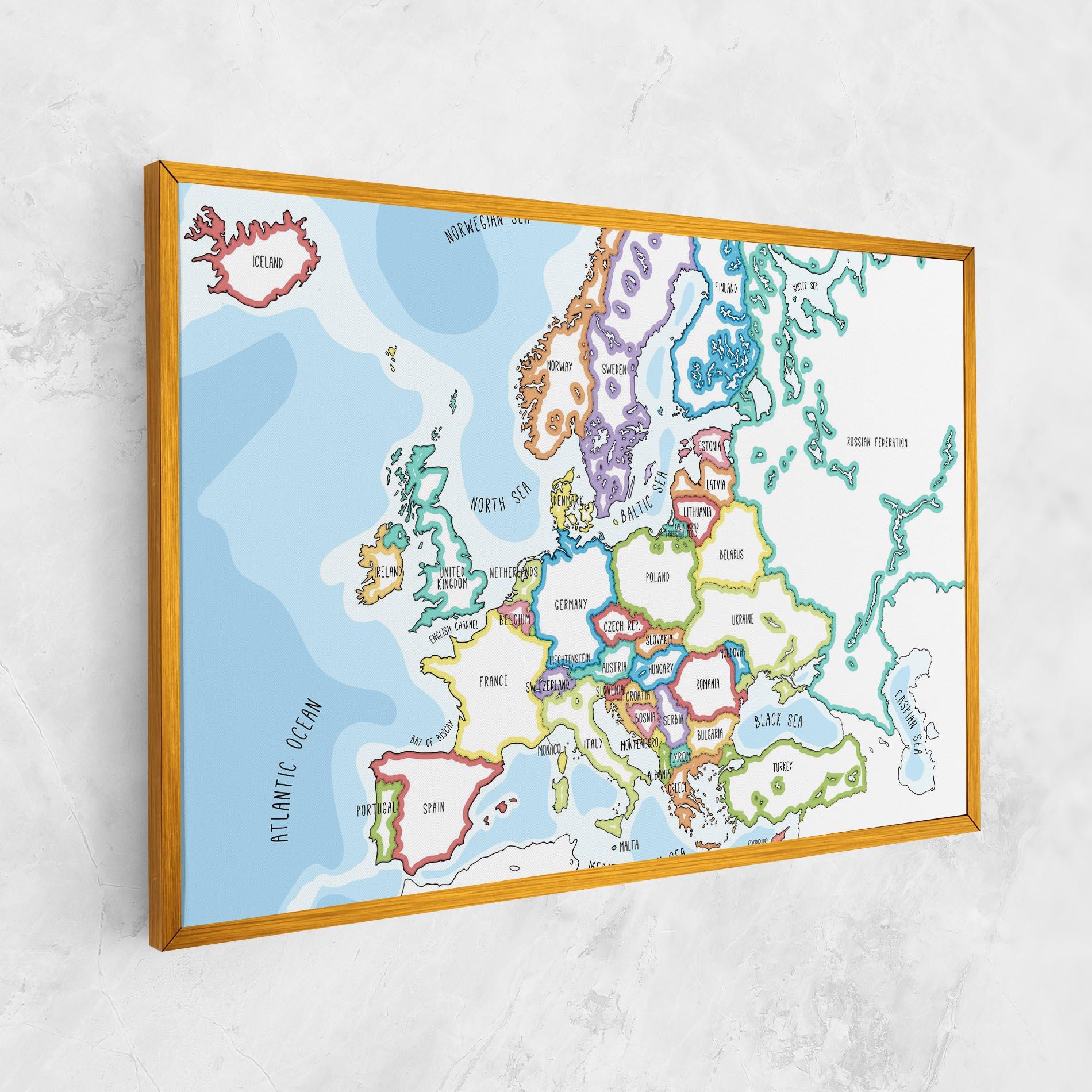 Obraz na Płótnie Europe Map mockup 1