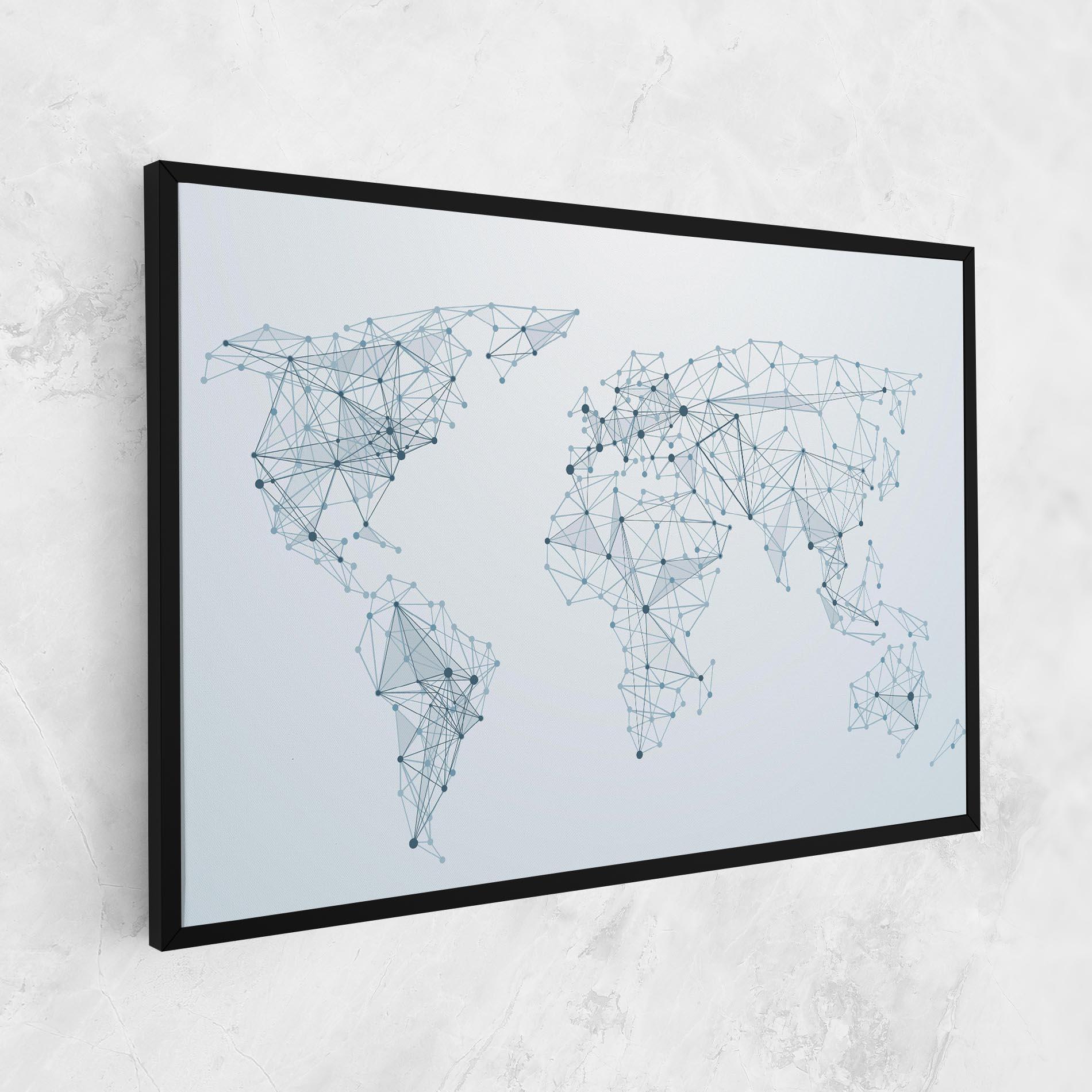 Obraz na Płótnie Blue Line Map mockup 1