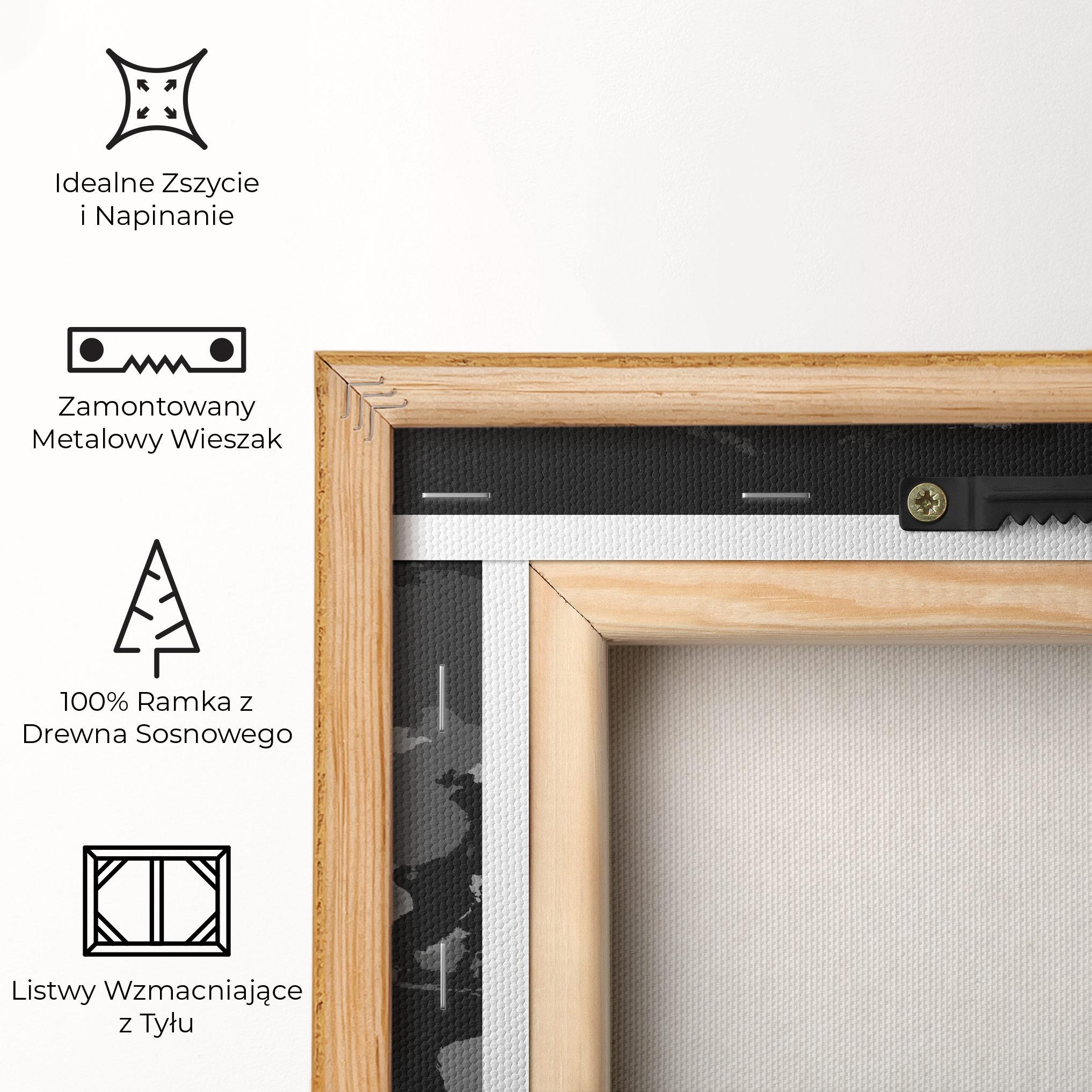 Obraz na Płótnie Grey Map World mockup 5