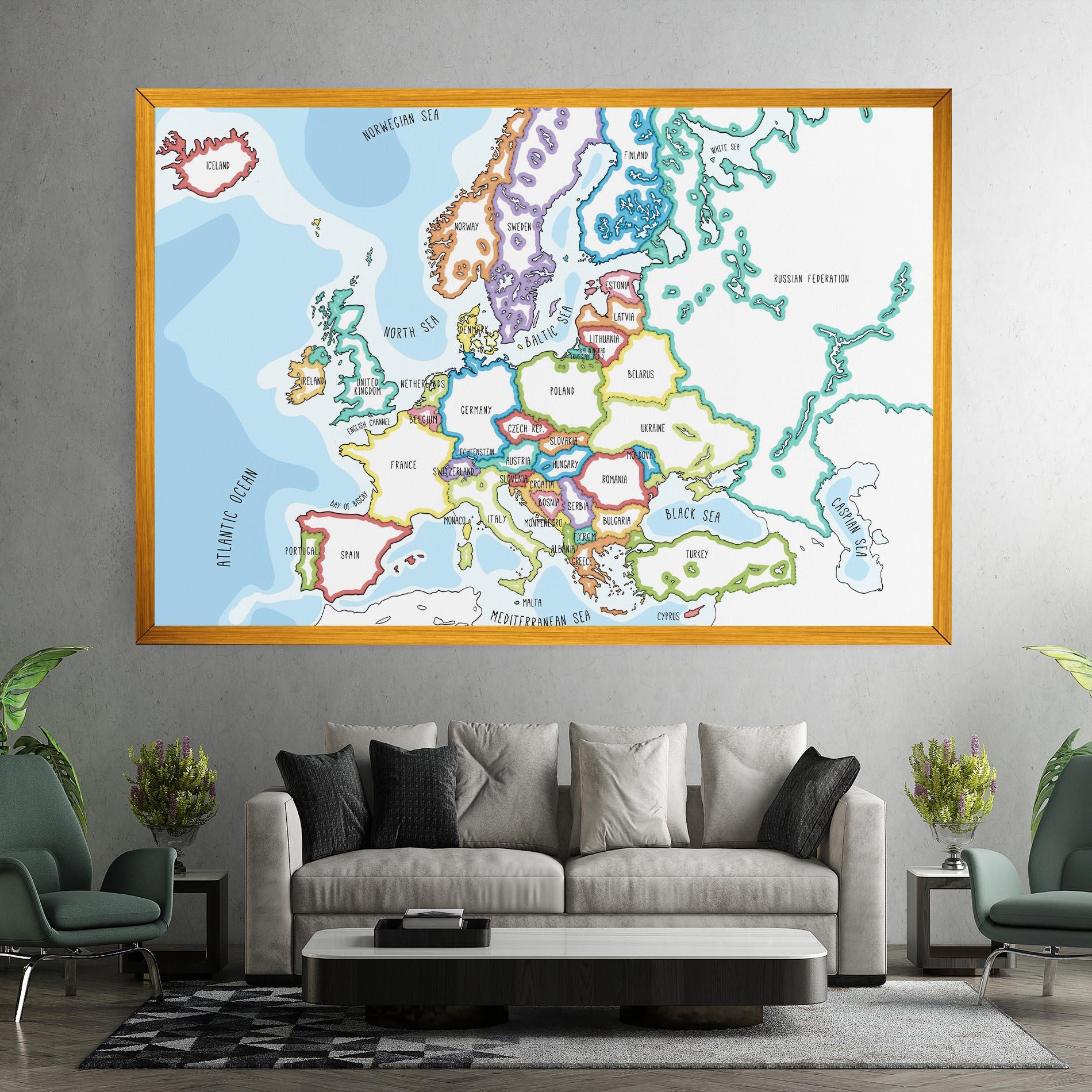 Obraz na Płótnie Europe Map mockup 7