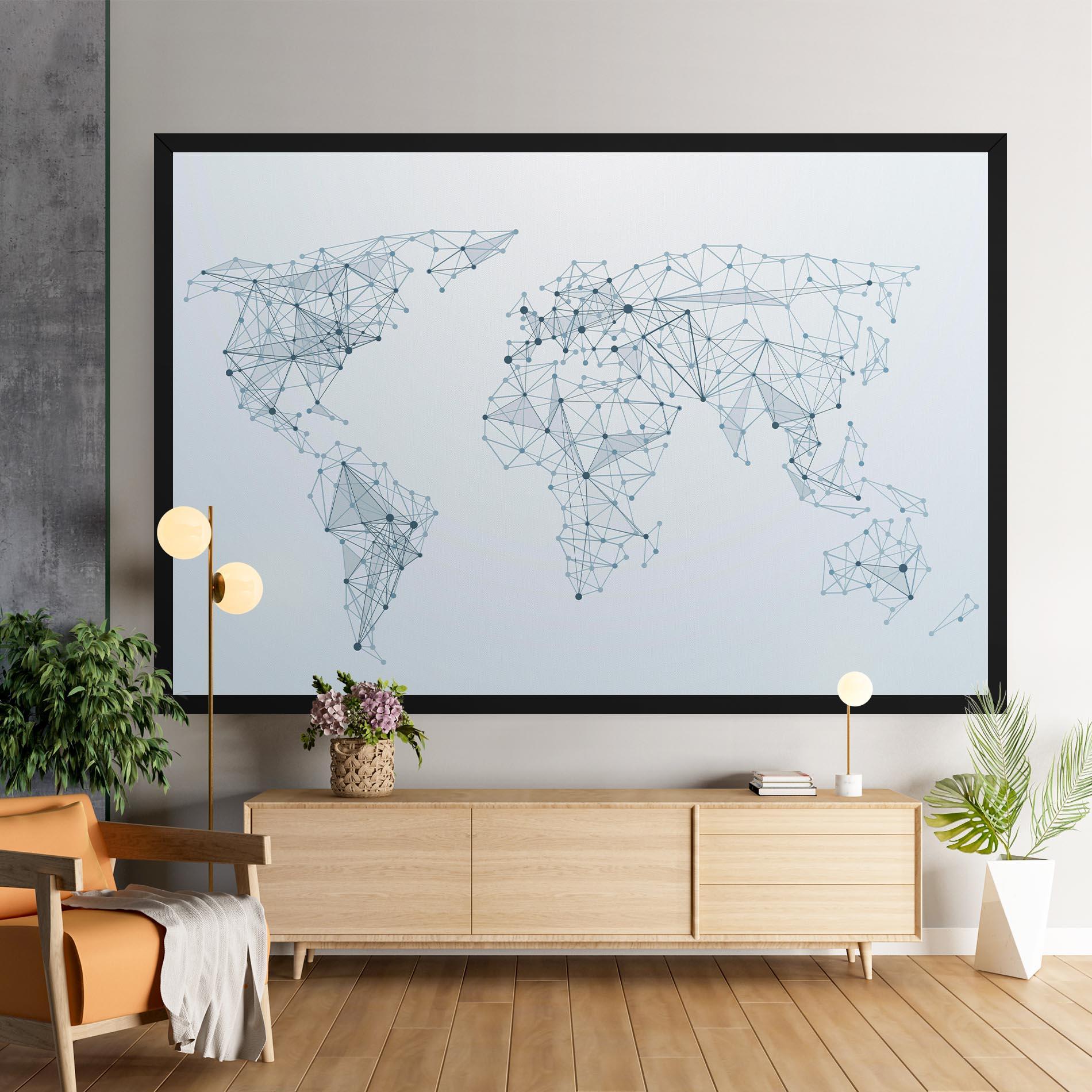 Obraz na Płótnie Blue Line Map mockup 9